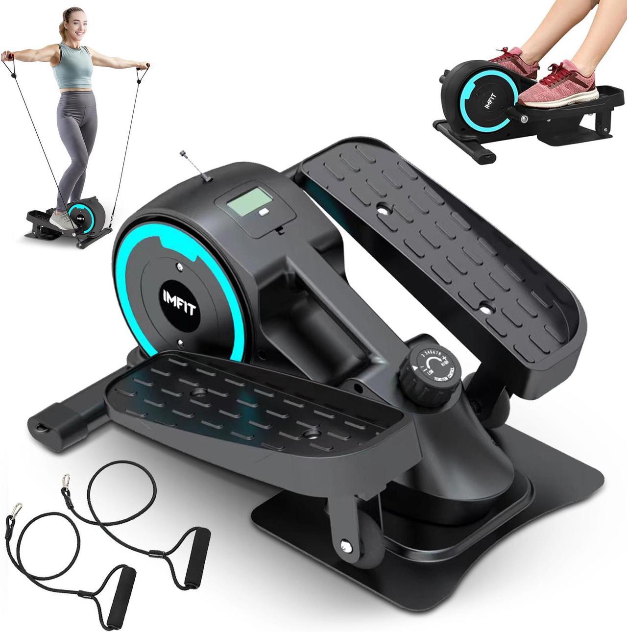 IMFIT Elliptical Trainer for Home Use | 350 lb Weight Capacity | Ultra-Quiet (20dB) | 8 Resistance Levels, Portable, Lightweight, 100% Assembled, Space-Saving Design | Display | Improved Cardio Health