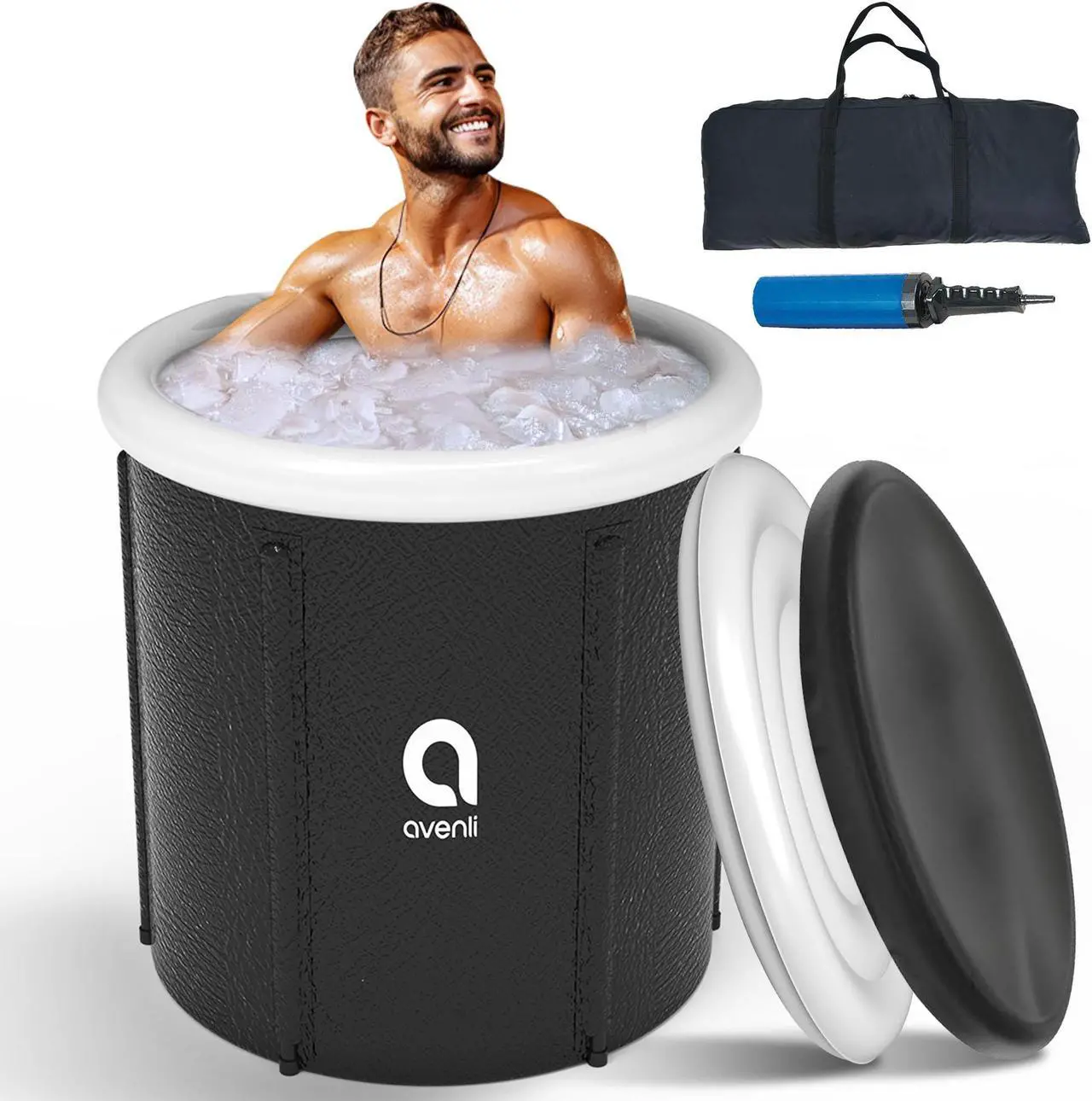 Main image of Avenli Portable Ice Bath Tub | Expanded size  31.5"×31.5" |310L Capacity | Cold Plunge Tub for Recovery | Muscle Relief | Cold Therapy | Easy Setup | Durable LamTech Material | Weather-Resistant