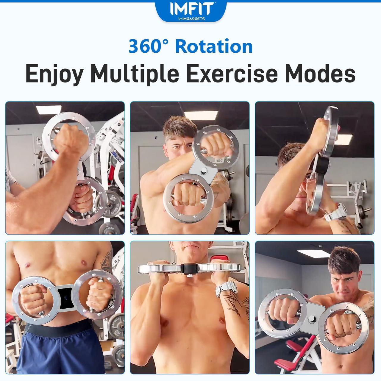 Alt view image 5 of 7 - IMFIT SpinGear Multifunctional Rotator Machine | Dual-Arm Design | Adjustable Resistance (1-12lbs) | 360-Degree Rotation | Anti-Slip Handles | Real-Time Tracking | LCD Display