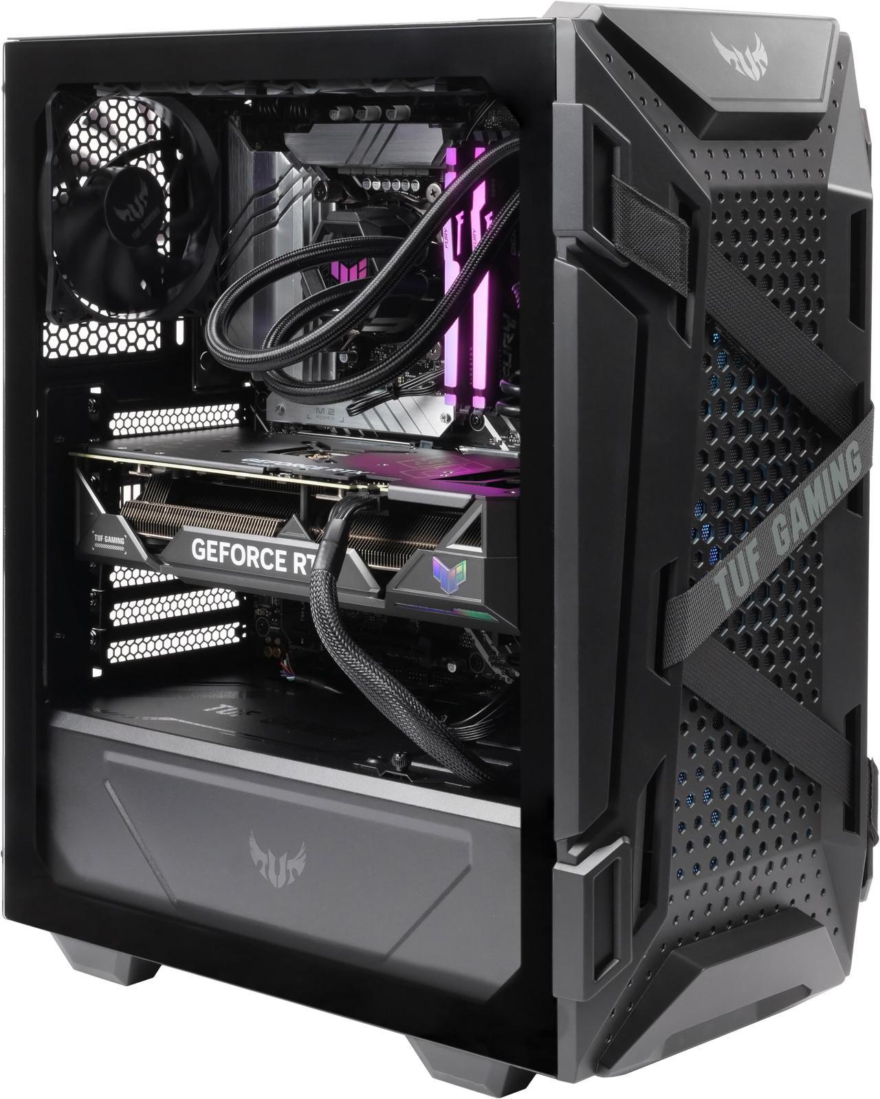 Main image of ASUS TUF GT301 LIQUID COOLED AMD 8 - Ryzen 7-7800X3D 4.20GHz - NVIDIA GeForce RTX 4070Ti 12GB - X670 Chipset - 2TB HDD + 2TB NVMe SSD - 64GB DDR5(2X32GB) - 850W - Windows 11 Gaming PC