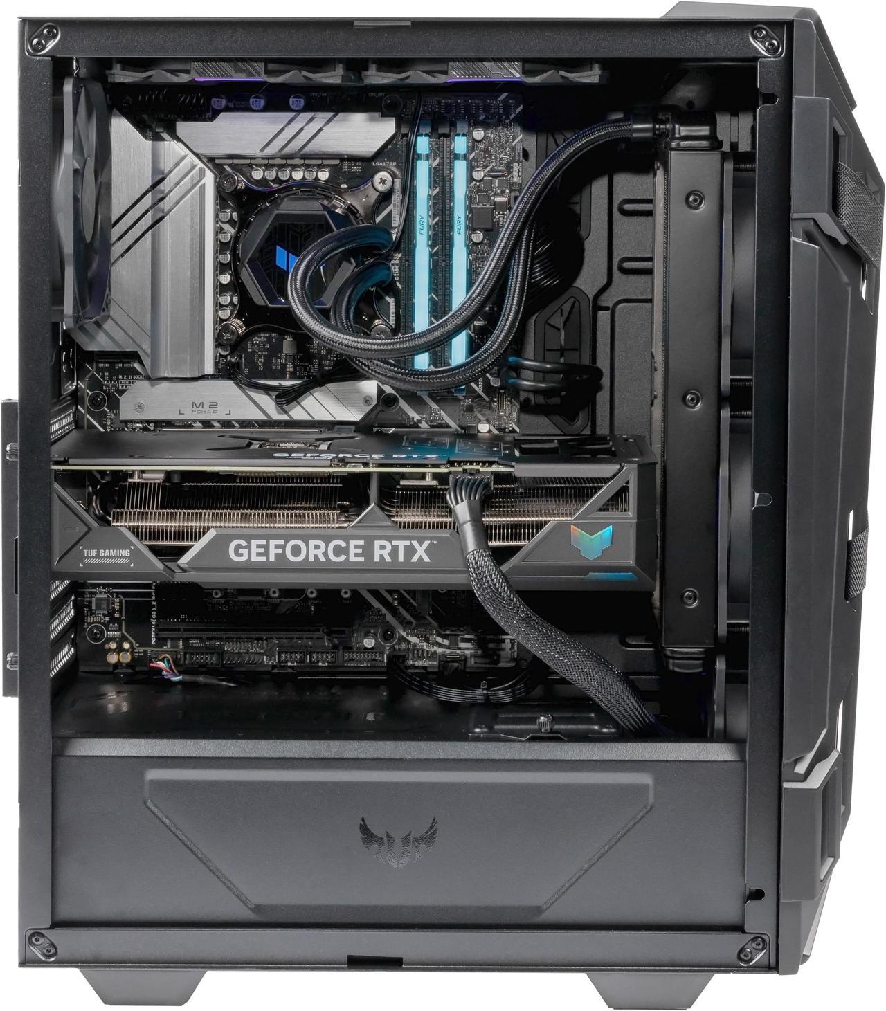 Alt view image 6 of 7 - ASUS TUF GT301 LIQUID COOLED AMD 8 - Ryzen 7-7800X3D 4.20GHz - NVIDIA GeForce RTX 4070Ti 12GB - X670 Chipset - 2TB HDD + 2TB NVMe SSD - 64GB DDR5(2X32GB) - 850W - Windows 11 Gaming PC