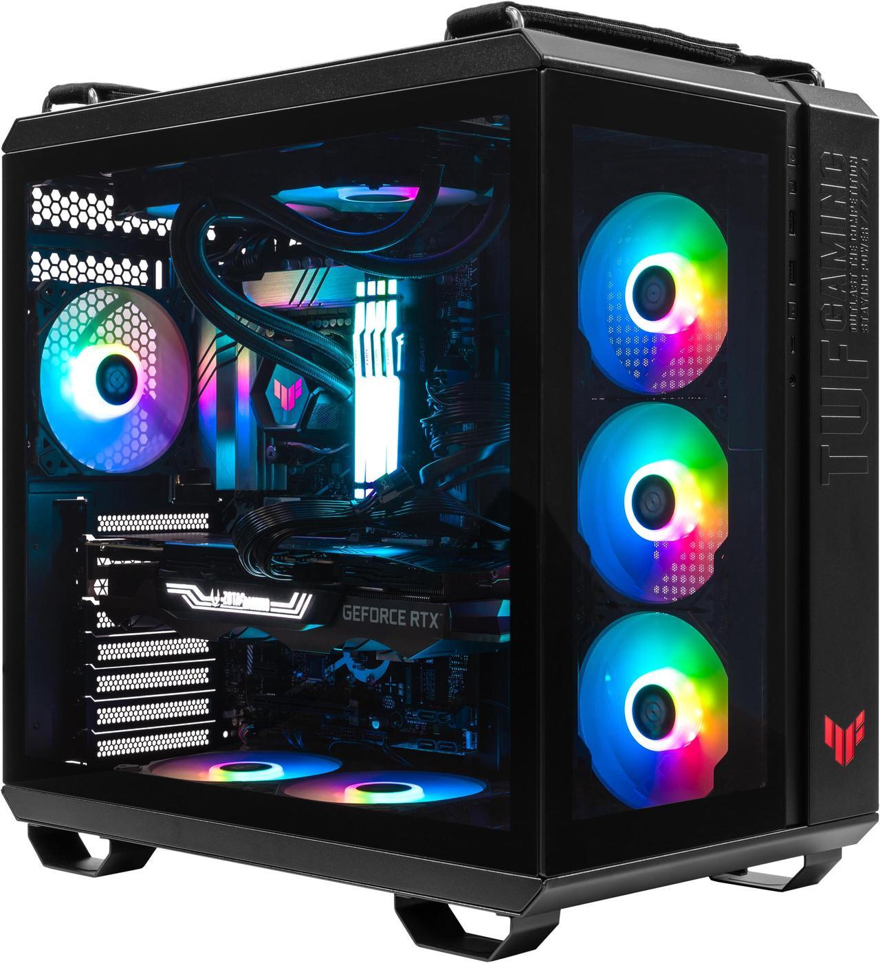 Main image of ASUS TUF GT502 LIQUID COOLED AMD 8 - Ryzen 7-9700X 3.8 GHz - NVIDIA GeForce RTX 4070Ti SUPER 16GB - 2TB HDD + 1TB NVMe SSD - 64GB DDR5(2X32GB) - 850W - Windows 11 Gaming PC
