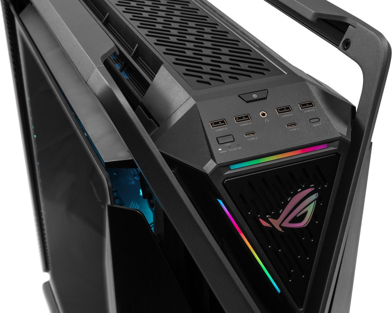 Alt view image 3 of 7 - ASUS ROG GR701 - AMD Ryzen 7-9700X 8 core 3.8 GHz - AMD Radeon RX 9070 XT - 2TB HDD + 1TB NVMe SSD - 64GB DDR5(2X32GB) - 850W - Windows 11 Liquid Cooled Gaming Desktop PC WiFi RGB