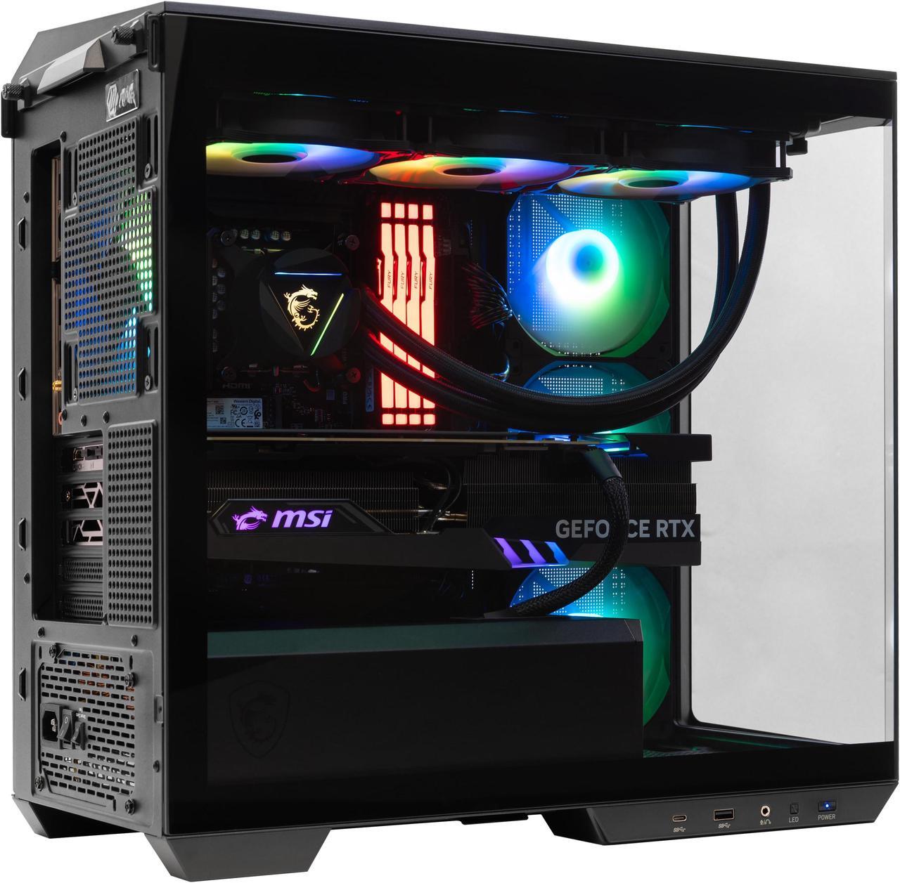 Alt view image 3 of 5 - MSI MAG PANO M100R - AMD Ryzen 7-9800X3D 16 core 4.7GHz - Geforce RTX 5080 - 2TB NVMe SSD - 64GB DDR5(2X32GB) - 1000W - Windows 11 Liquid Cooled Gaming Desktop PC WiFi RGB