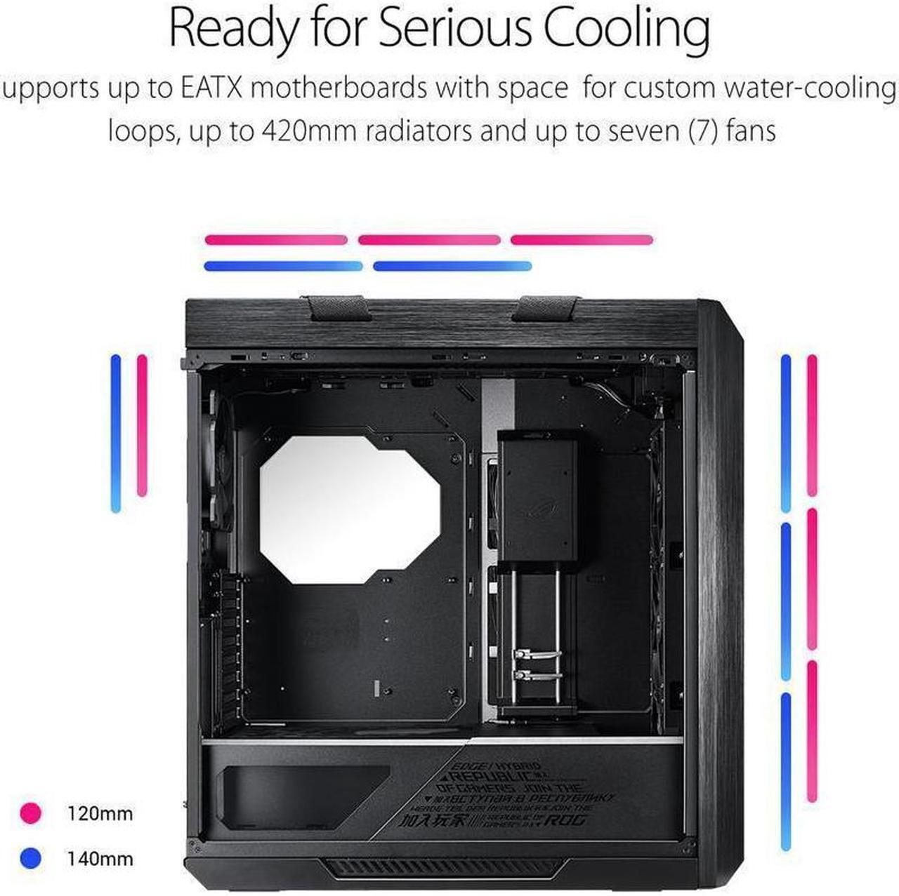 Alt view image 4 of 6 - ROG Strix Helios GX601 LIQUID COOLED Intel 24 - i9-13900KF 3.00GHz - NVIDIA GeForce RTX 4060Ti 8GB - Z690 Chipset - 2TB HDD + 2TB NVMe SSD - 64GB DDR5(2X32GB) - 750W - Windows 11 Gaming PC