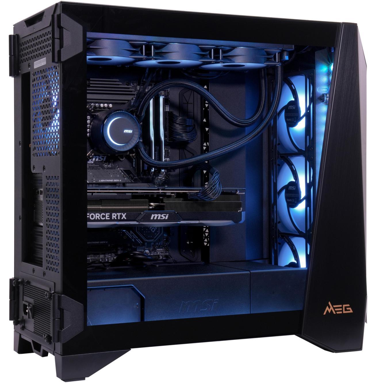 Alt view image 2 of 6 - MSI MEG PROSPECT 700R - Intel Core i9-14900KF 24 core 3.2GHz - AMD Radeon RX 9070 - 2TB HDD + 4TB NVMe SSD - 128GB DDR5(4X32GB) - 850W - Windows 11 Liquid Cooled Gaming Desktop PC WiFi RGB