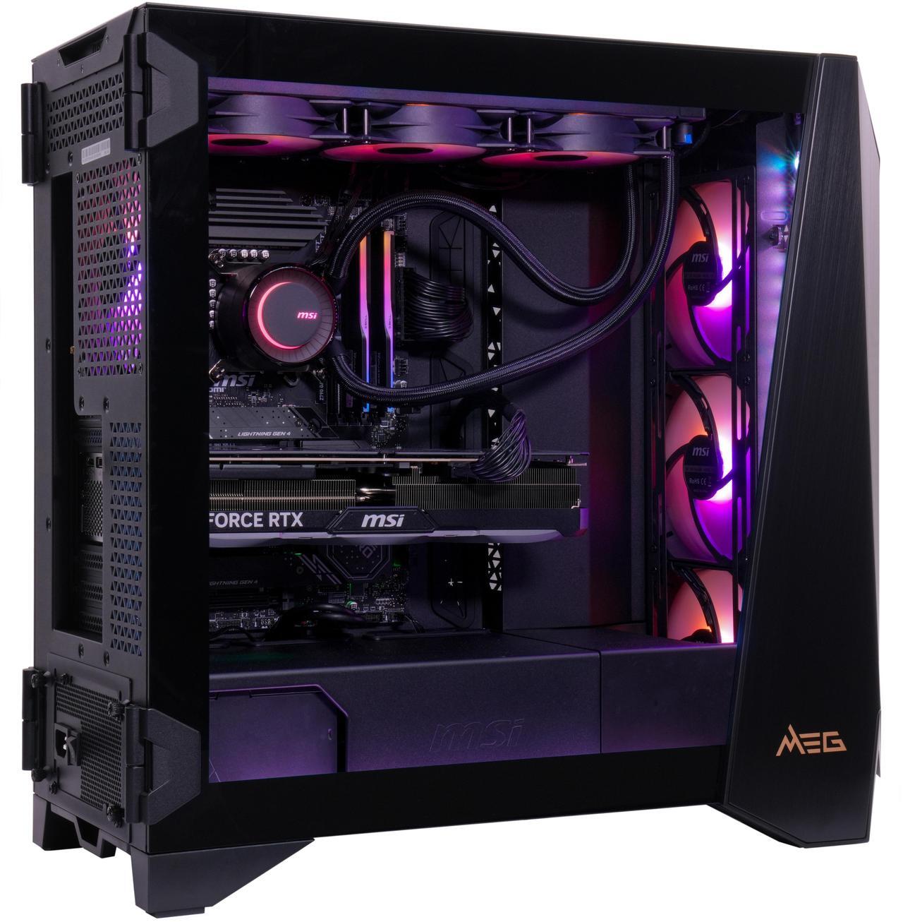 Alt view image 4 of 6 - MSI MEG PROSPECT 700R - Intel Core i9-14900KF 24 core 3.2GHz - AMD Radeon RX 9070 - 2TB HDD + 4TB NVMe SSD - 128GB DDR5(4X32GB) - 850W - Windows 11 Liquid Cooled Gaming Desktop PC WiFi RGB