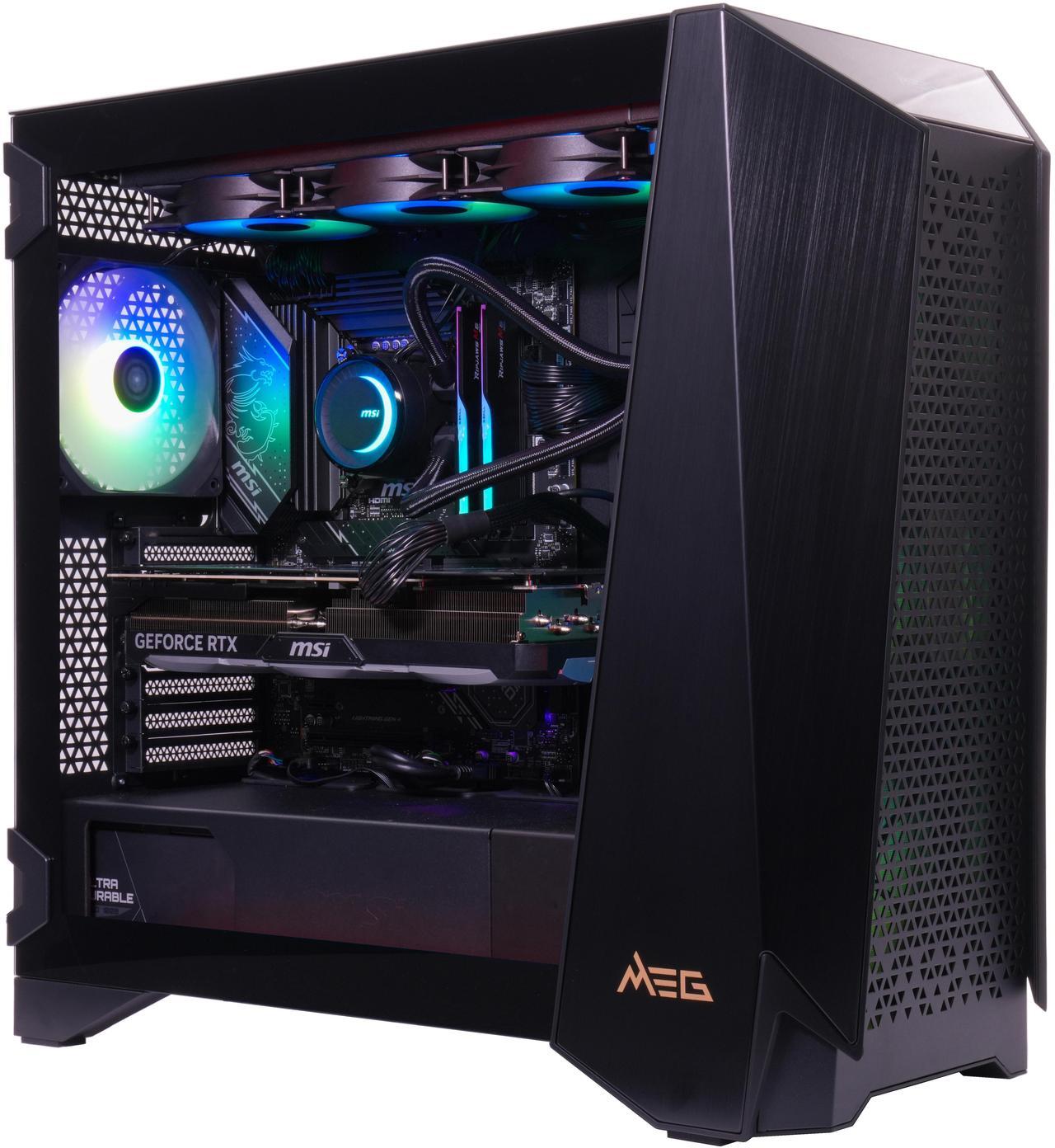 Main image of MSI MEG PROSPECT 700R - Intel Core i9-14900KF 24 core 3.2GHz - AMD Radeon RX 9070 - 2TB HDD + 4TB NVMe SSD - 128GB DDR5(4X32GB) - 850W - Windows 11 Liquid Cooled Gaming Desktop PC WiFi RGB