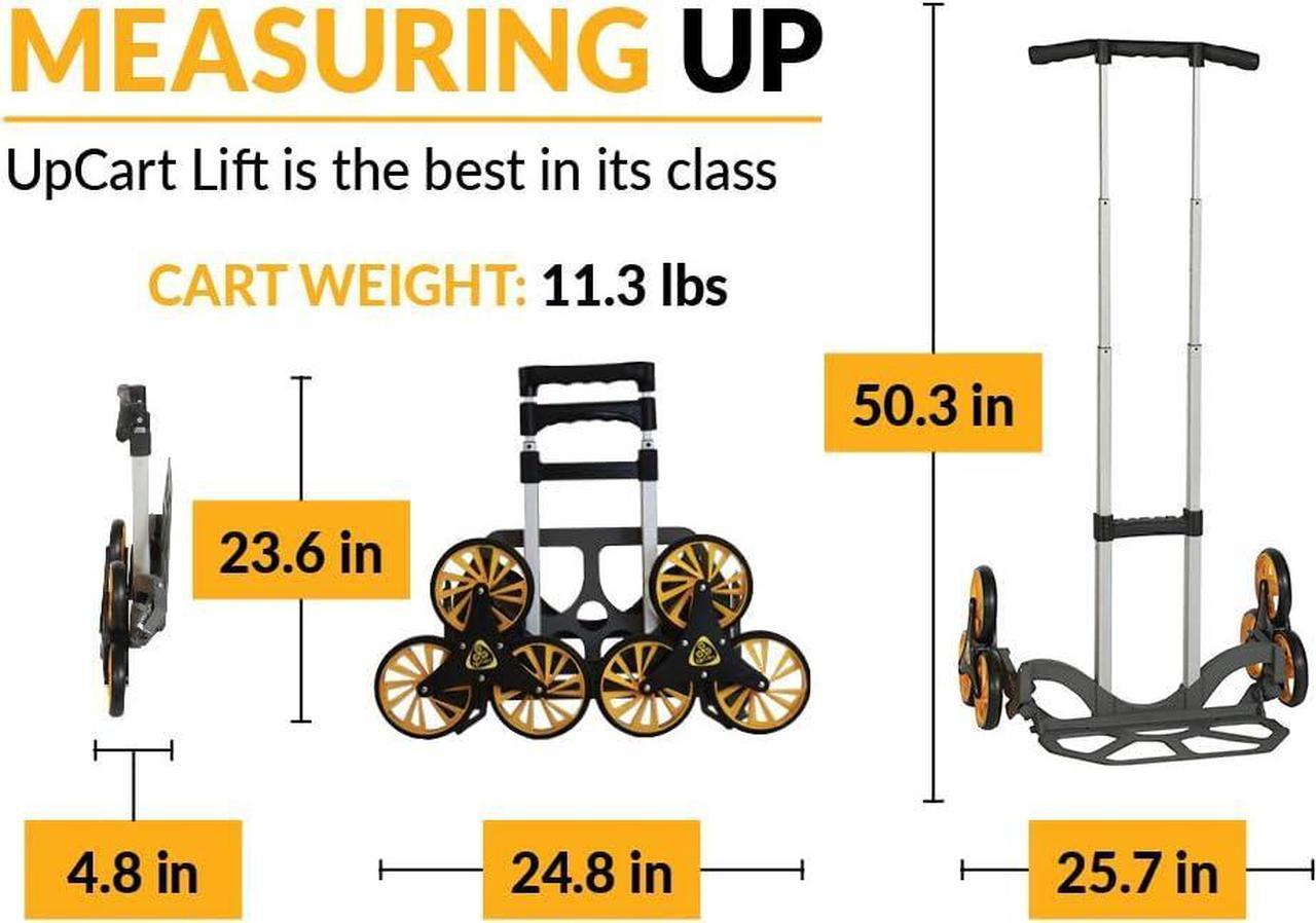 Alt view image 5 of 6 - UpCart® Lift - Stair Climbing and Folding Flat Hand Truck up to 200lb Capacity