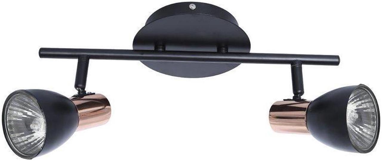 Xtricity - 2 Heads Ceiling Light, 16.1 '' Width, From the Riviera Collection, Black