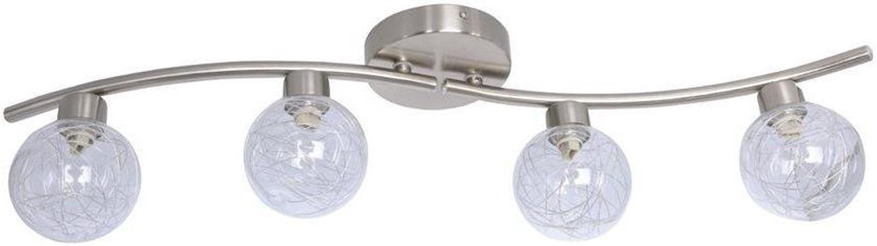 Xtricity - 4 Heads Ceiling Light, 26.3 '' Width, From The Oscar Collection, Silver