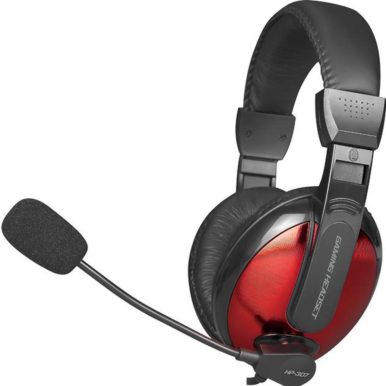 Xtrike Me HP-307 - Wired Gaming Headset, On-Ear with Microphone, Red