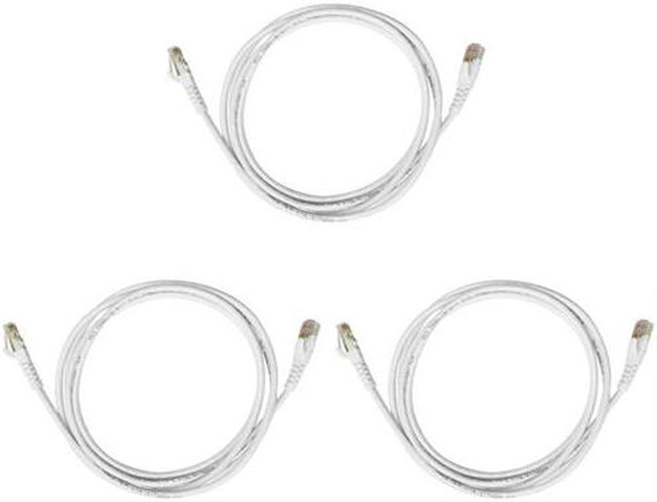 GlobalTone Value Pack 3x CAT6 (500 MHz) UTP Network Ethernet Cable White 3ft