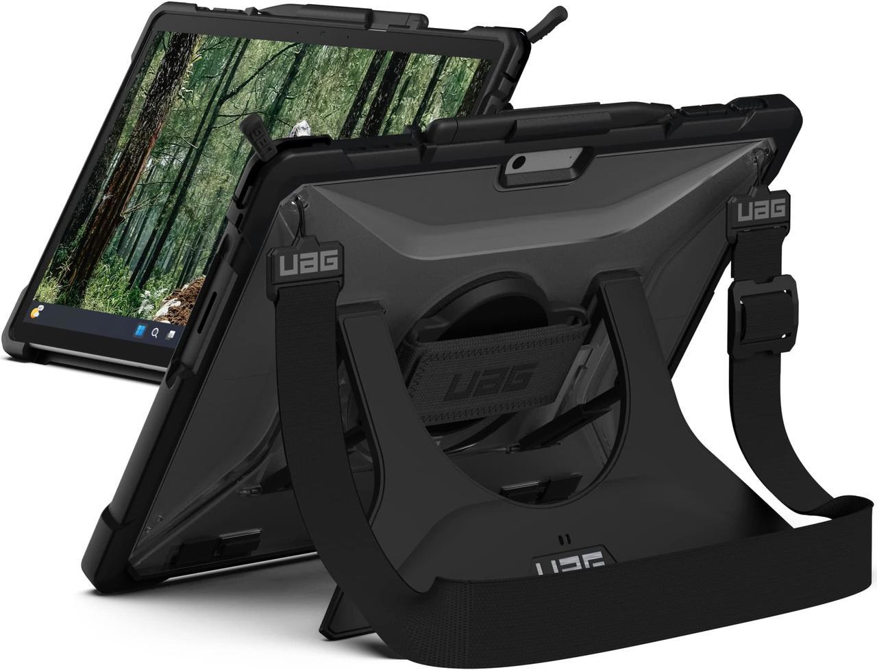 UAG Designed for Microsoft Surface Pro 9 Plasma Ice, Lightweight Rugged Protective Cover with Multi-Angle Built-in Kickstand, Pen Holder, Hand & Shoulder Strap by URBAN ARMOR GEAR