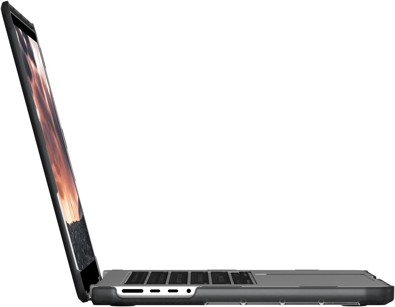 Alt view image 4 of 7 - UAG MacBook Pro 14-inch (2021) (A2442) Case Plyo Feather-Light Translucent Rugged Military Drop Tested Laptop Cover, Ice