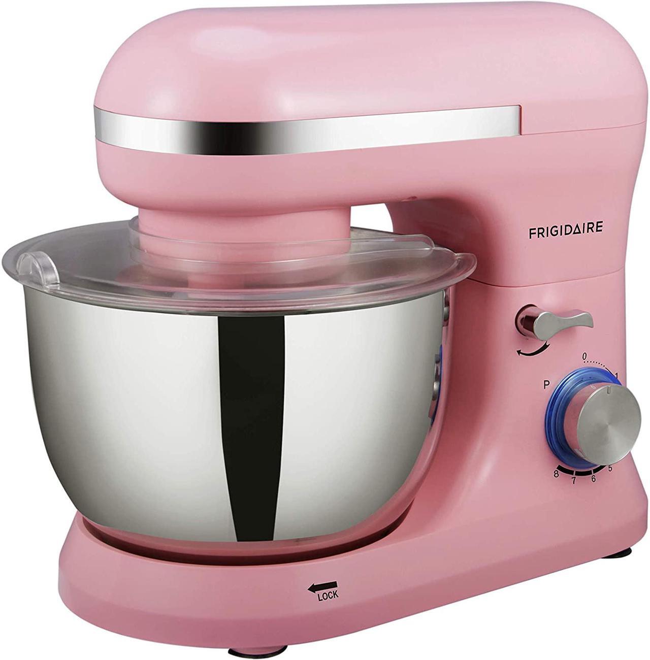 Alt view image 3 of 18 - Frigidaire 4.5 Liter Retro Stand Mixer with 8 Speeds, Pink ESTM020-PINK