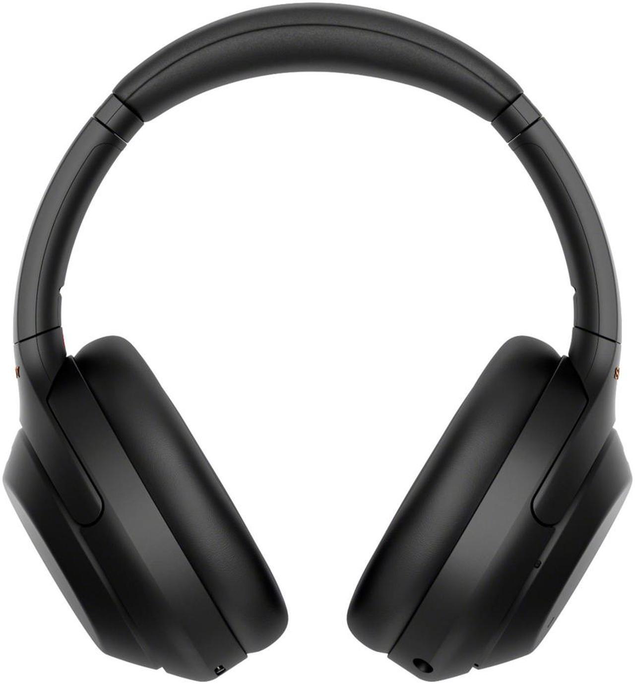 Alt view image 6 of 8 - Sony WH1000XM4/B Noise Cancelling Wireless Headphones + Wood Headphone Stand