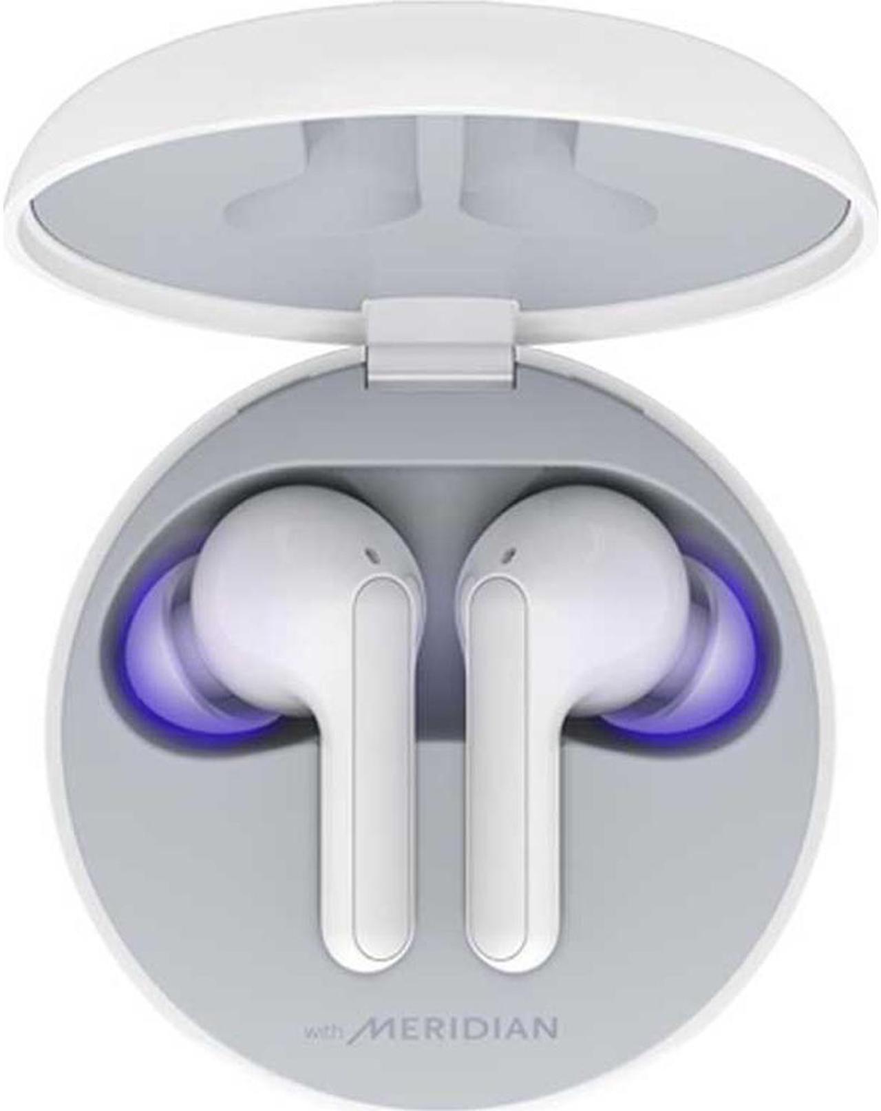 Alt view image 7 of 12 - LG TONE Free UVnano FN6 Wireless Earbuds w/ Meridian Audio - White
