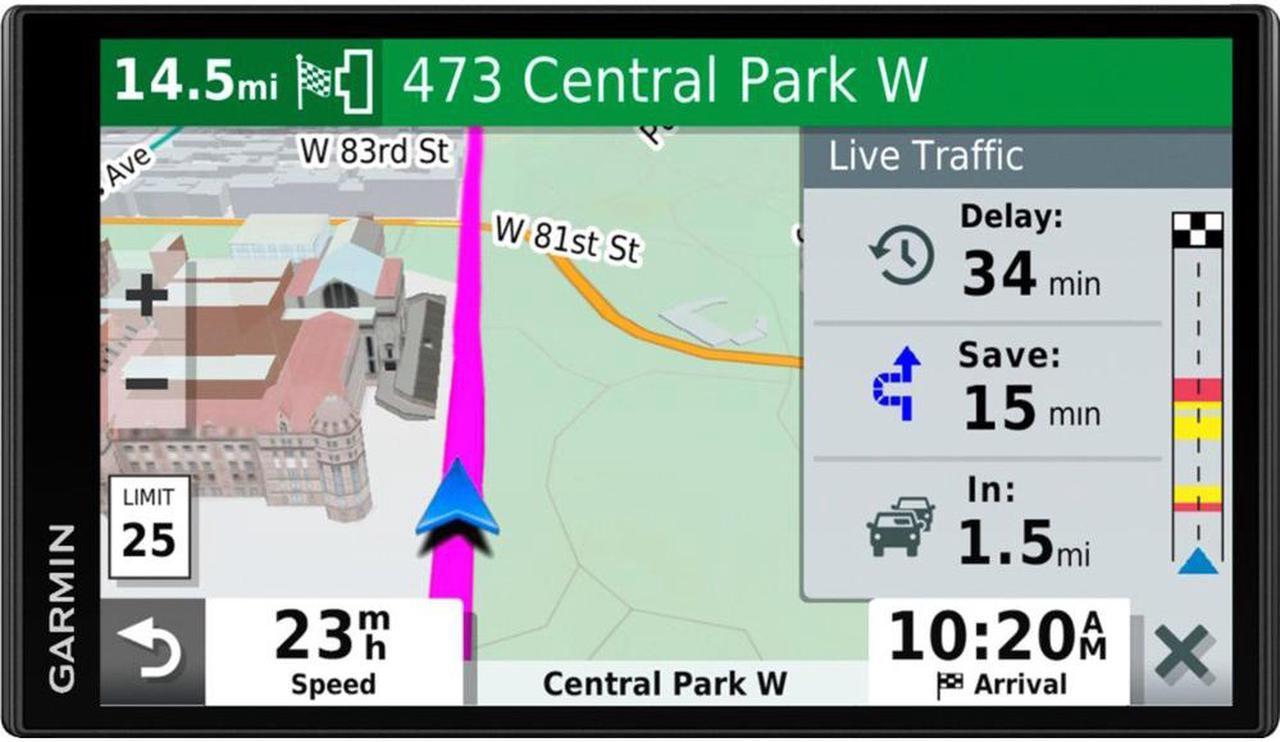Alt view image 4 of 7 - Garmin Drivesmart 65T GPS Navigator () + Universal Bundle + Case, Car Socket