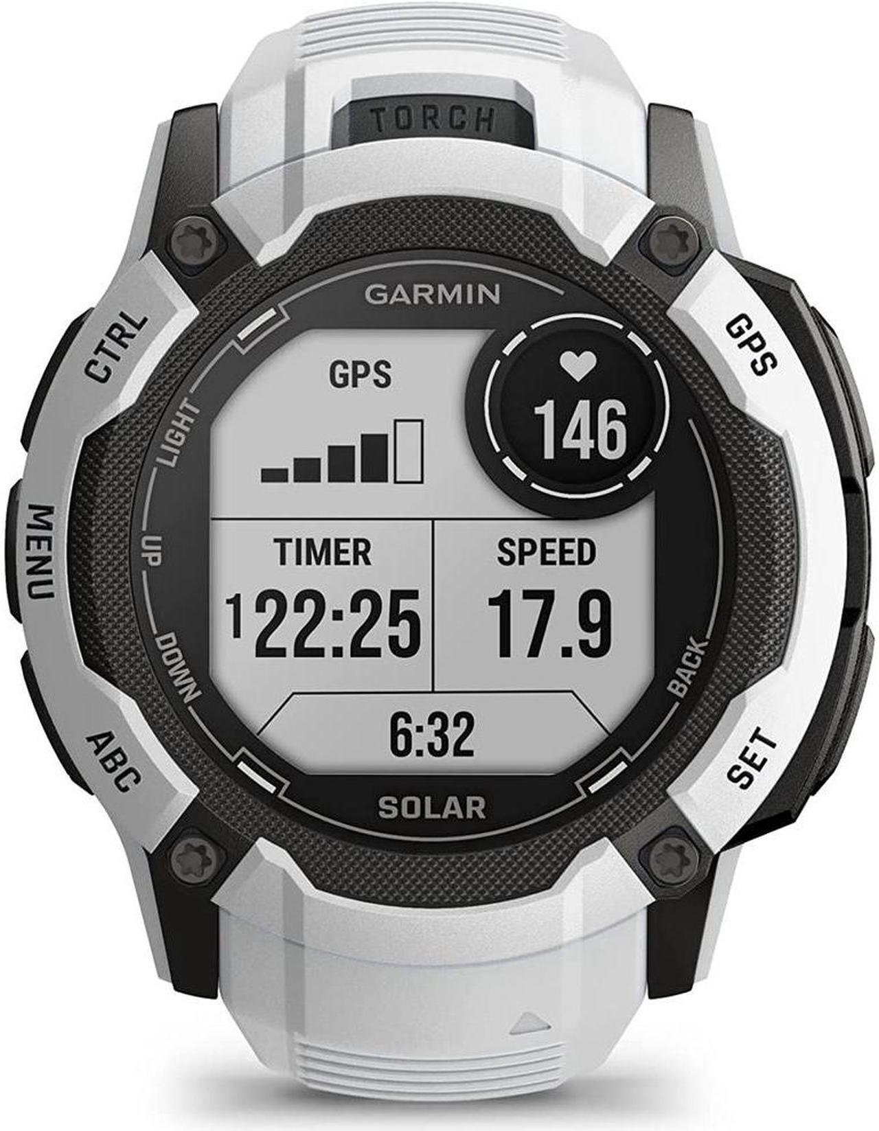 Alt view image 4 of 7 - Garmin Instinct 2X Solar Rugged GPS Smartwatch Whitestone + 2x Tactical Bracelet