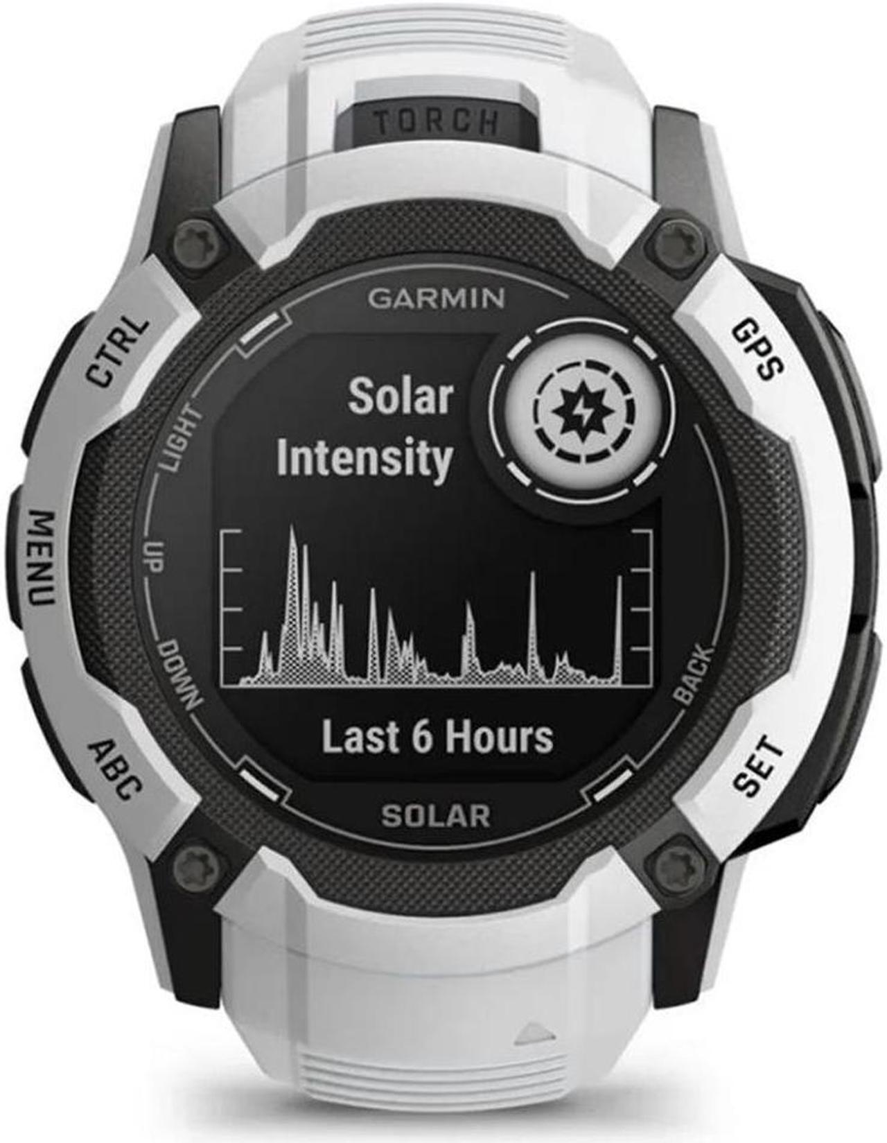 Alt view image 7 of 7 - Garmin Instinct 2X Solar Rugged GPS Smartwatch Whitestone + 2x Tactical Bracelet