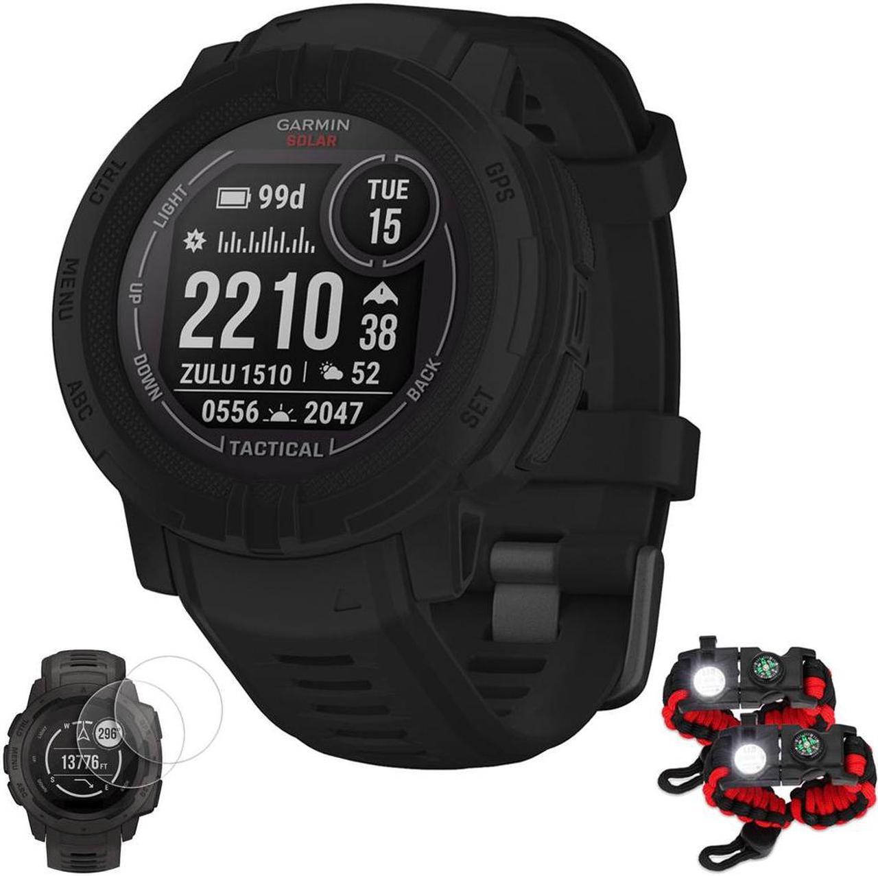 Main image of Garmin Instinct 2 Solar Smartwatch, Tactical Edition, Black + Accessories Bundle
