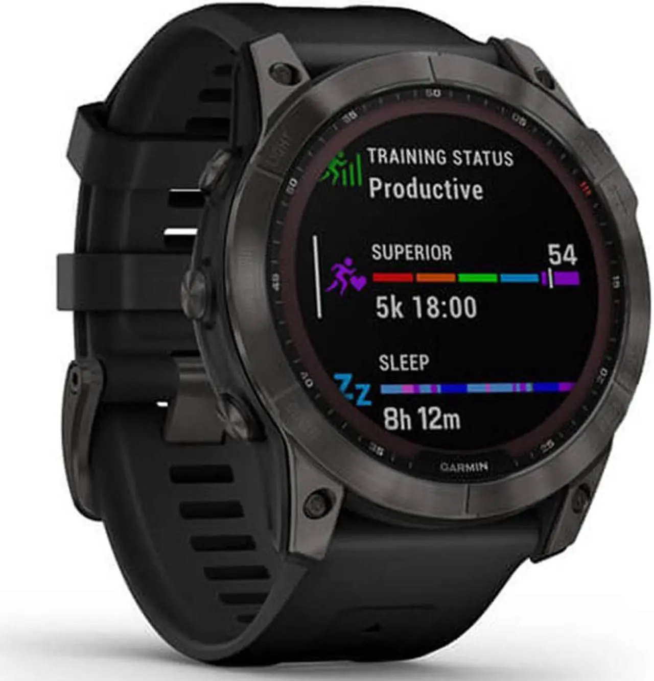 Alt view image 3 of 7 - Garmin Fenix 7X Sapphire Solar Smartwatch Carbon w/ Black Band + 2 Year Warranty