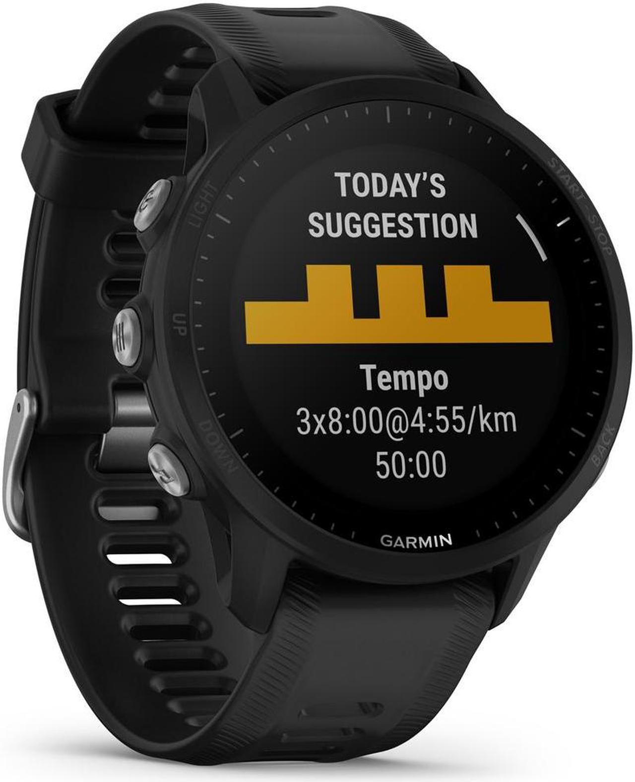 Alt view image 5 of 7 - Garmin Forerunner 955 Solar GPS Smartwatch Black with 2 Year Extended Warranty