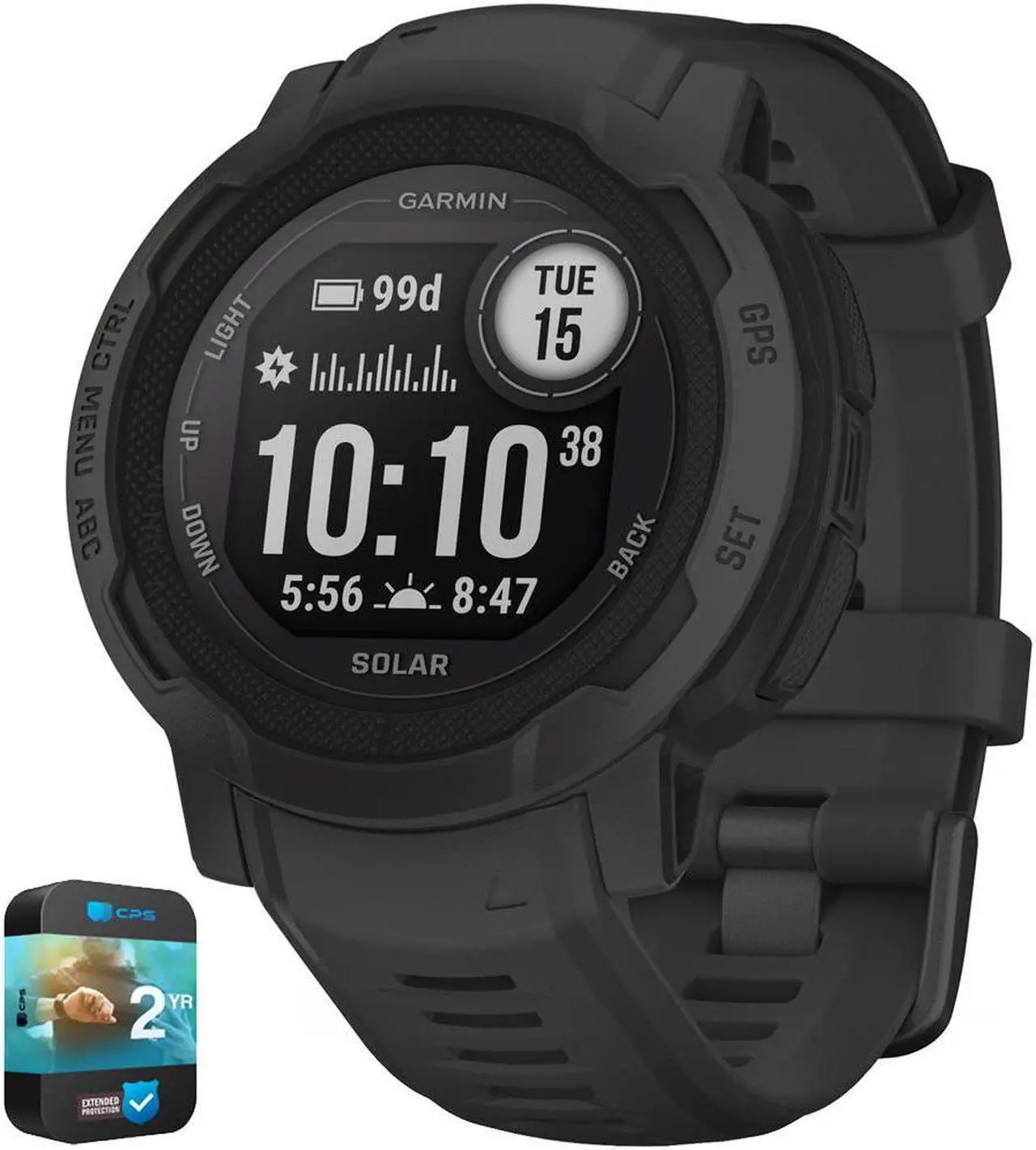 Main image of Garmin Instinct 2 Solar Smartwatch Graphite with 2 Year Warranty