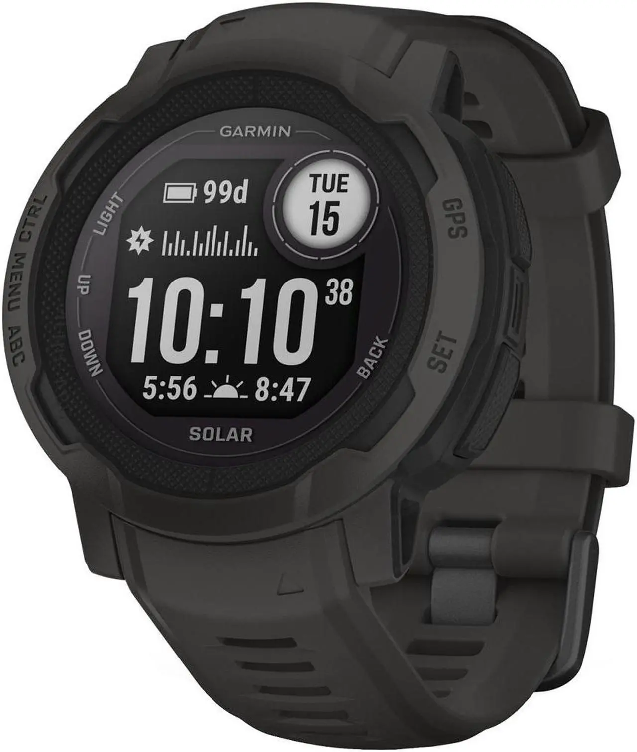 Alt view image 2 of 7 - Garmin Instinct 2 Solar Smartwatch Graphite with 2 Year Warranty