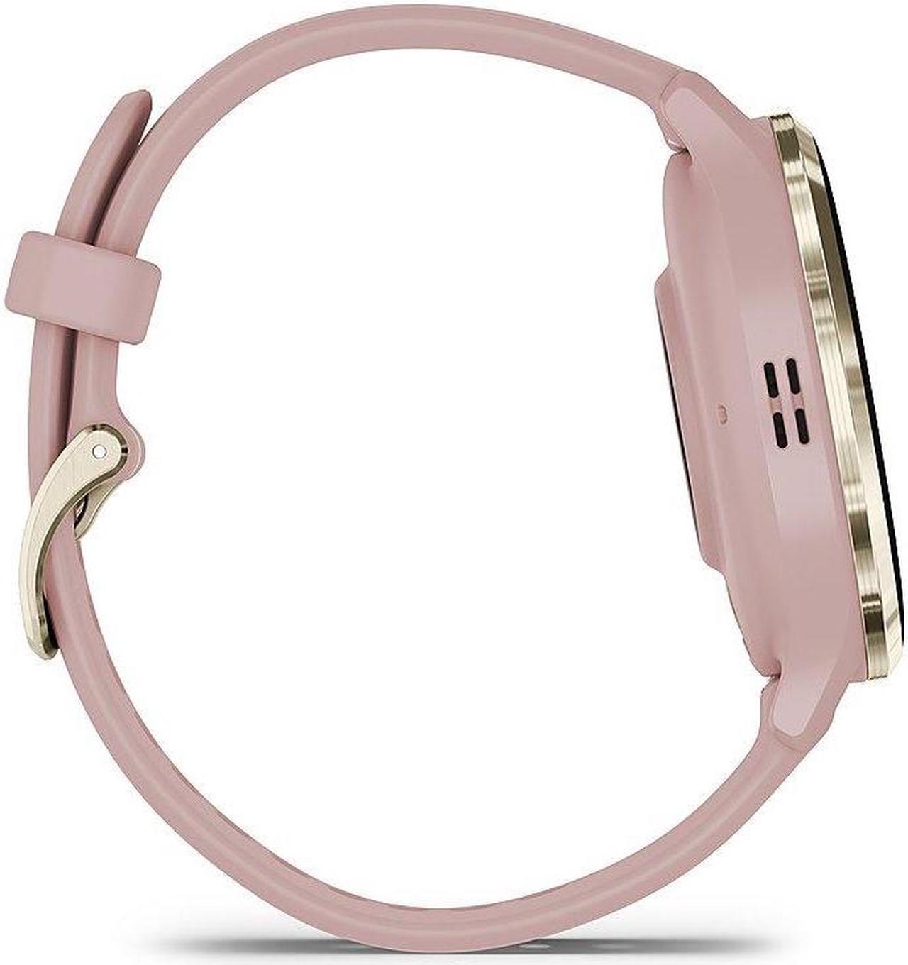 Alt view image 11 of 14 - Garmin Venu 3S, Soft Gold Stainless Steel Bezel with Dust Rose Case and Silicone Band | Smart Watch 010-02785-03