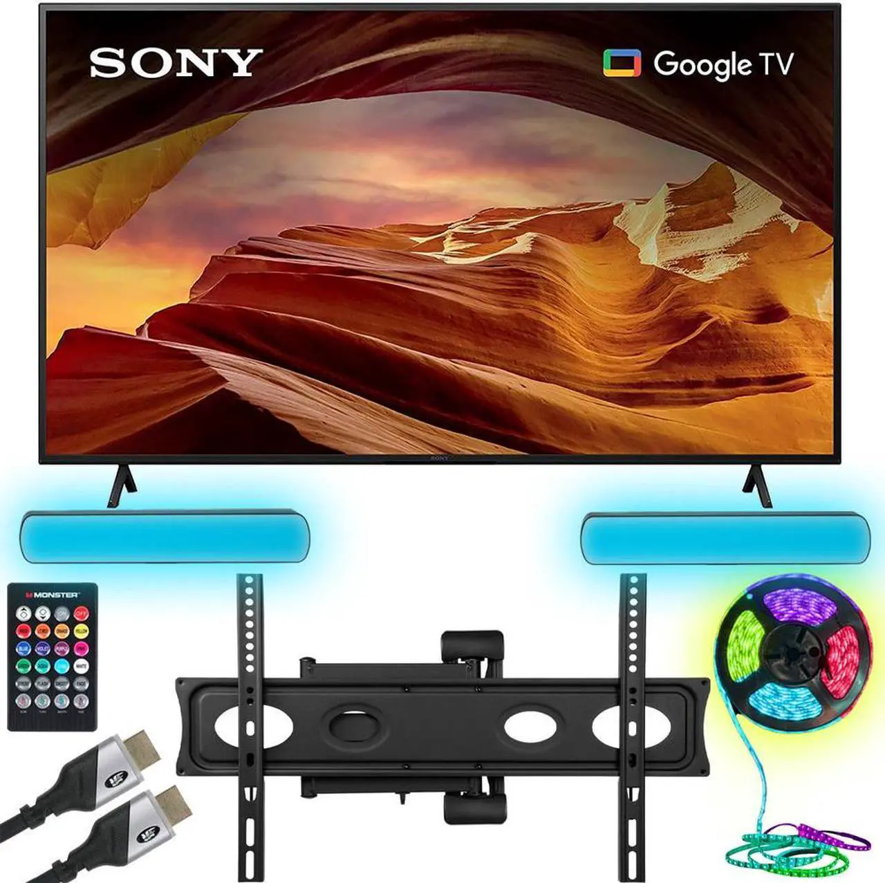 Main image of Sony X77L 55" 4K HDR LED Smart TV with Google TV 2023 + TV Wall Mounting Bundle