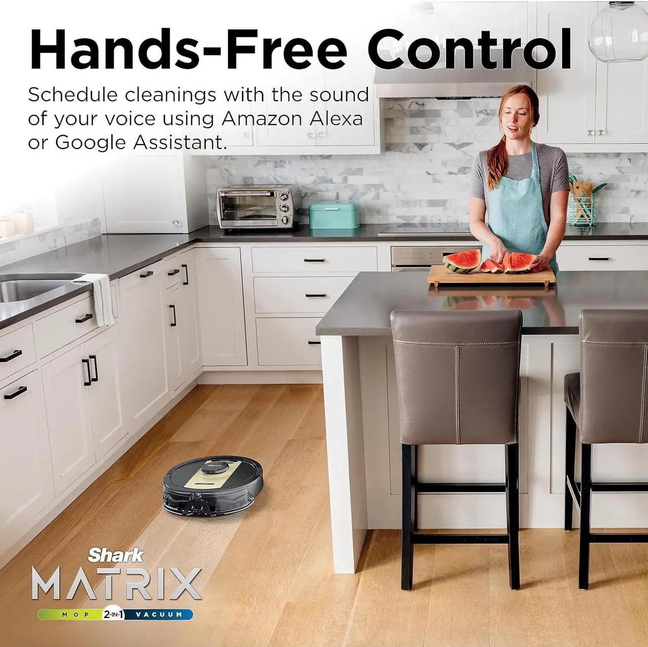 Alt view image 2 of 7 - Shark Matrix 2-in-1 Robot Vacuum/Mop with Sonic Mopping, RV2410WD -