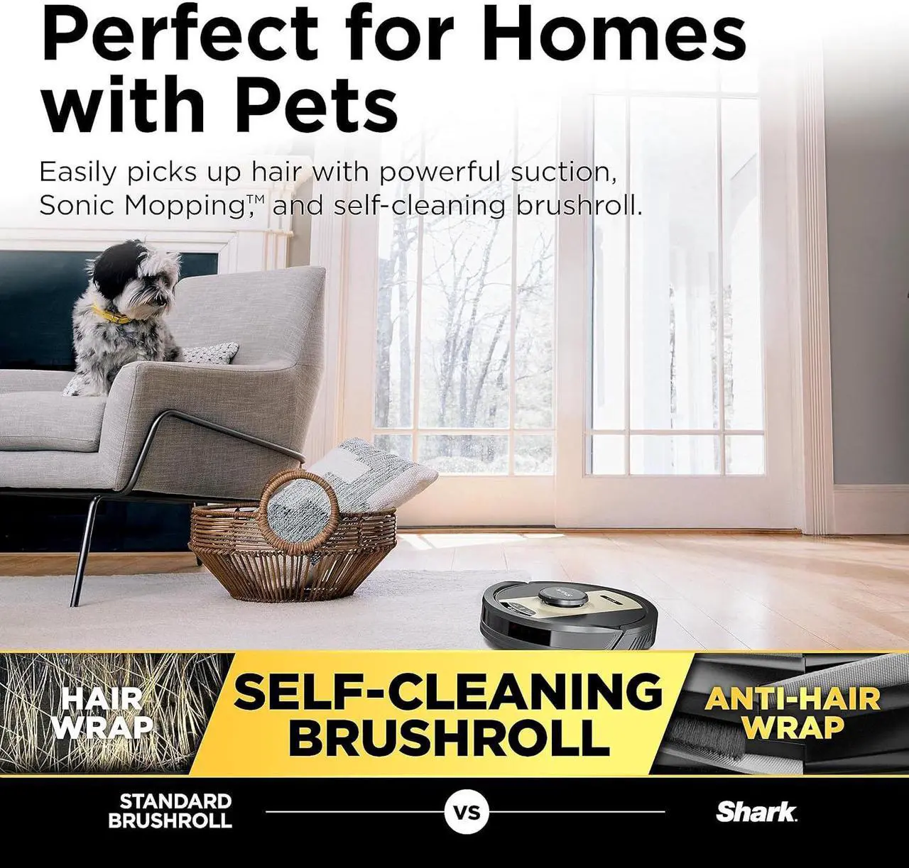 Alt view image 5 of 7 - Shark Matrix 2-in-1 Robot Vacuum/Mop with Sonic Mopping, RV2410WD -