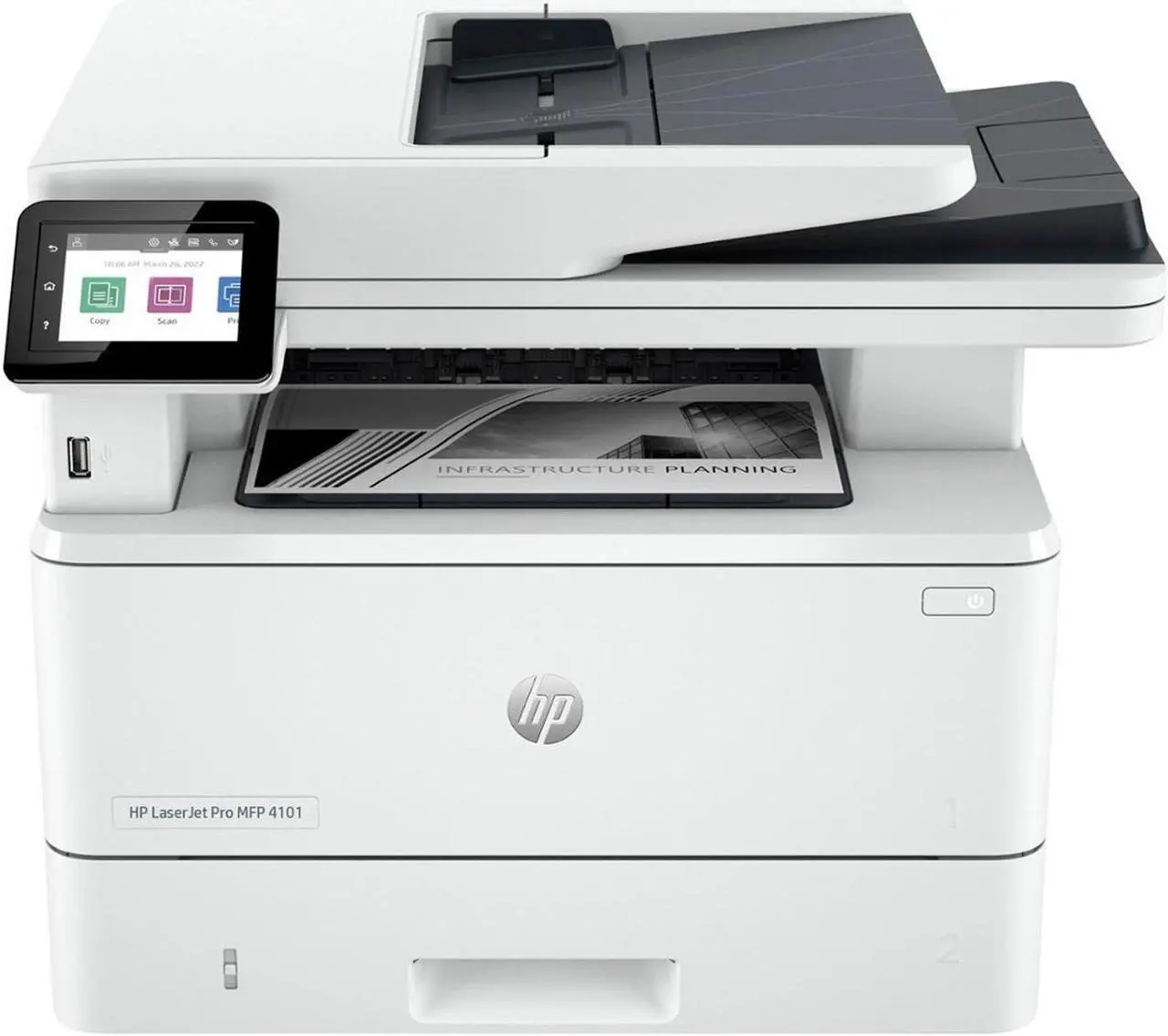Alt view image 5 of 11 - HP LaserJet Pro 4101fdw Wireless Laser Multifunction Printer Monochrome 2Z619F