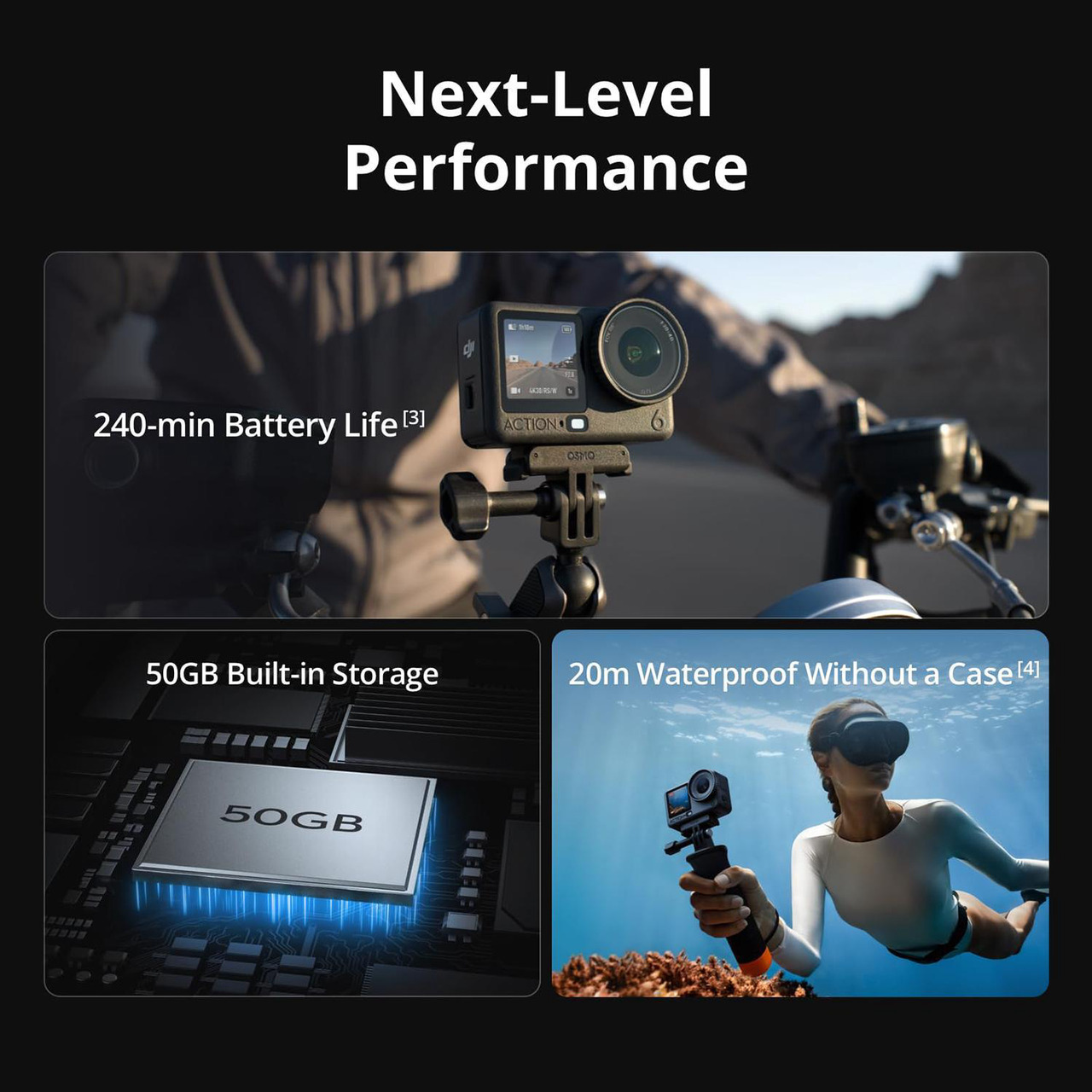 Open Box: DJI Osmo Action 6 - 8K Action Camera with Variable Aperture f/2.0-f/4.0, 1/1.1" Sensor, 20m Waterproof, 4-Hour Battery - Newegg.com - Open Box condition - Image 12