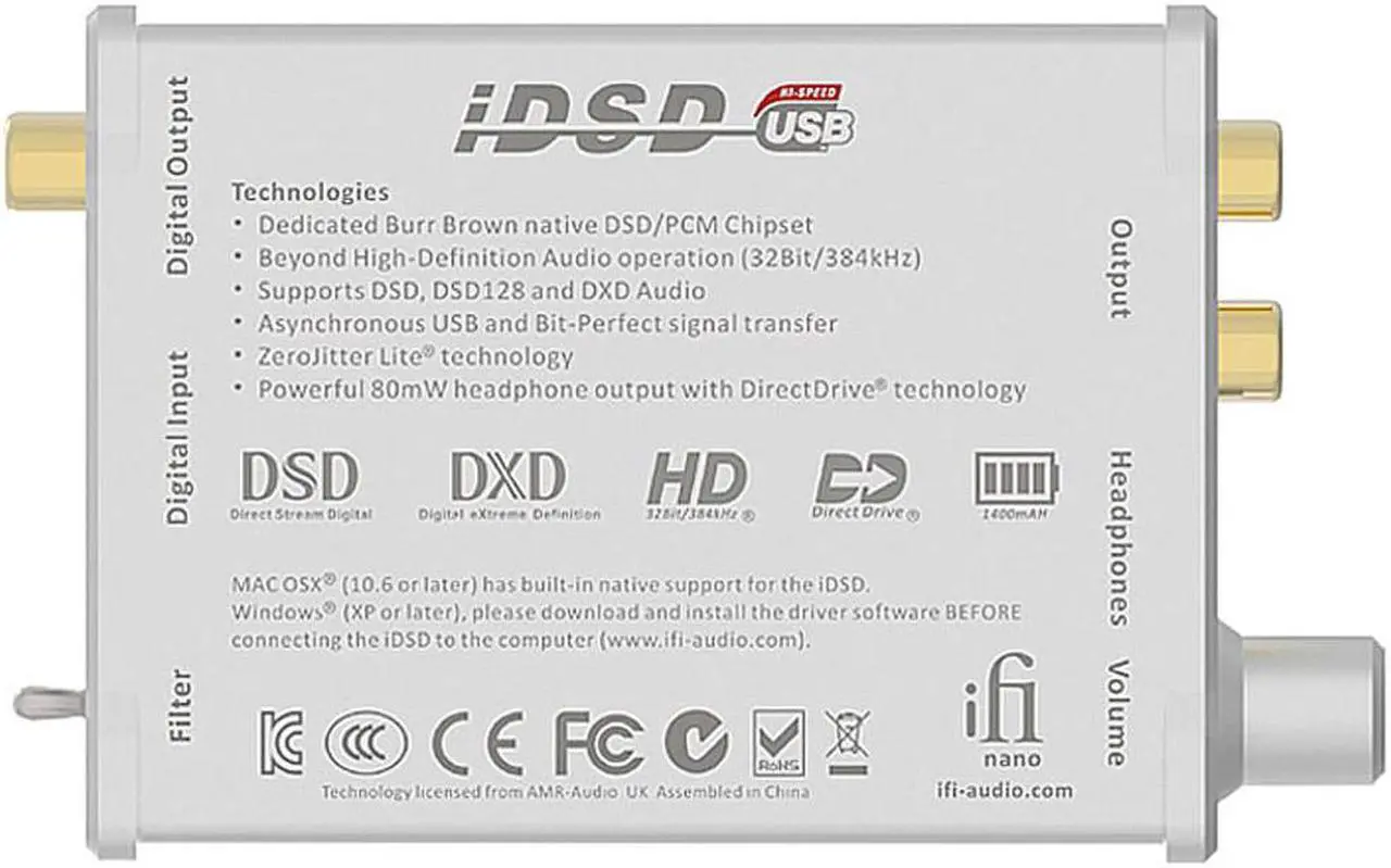 Alt view image 5 of 6 - iFi AUDIO Nano-iDSD PCM/DSD/DXD Battery Powered USB DAC Portable Decoder