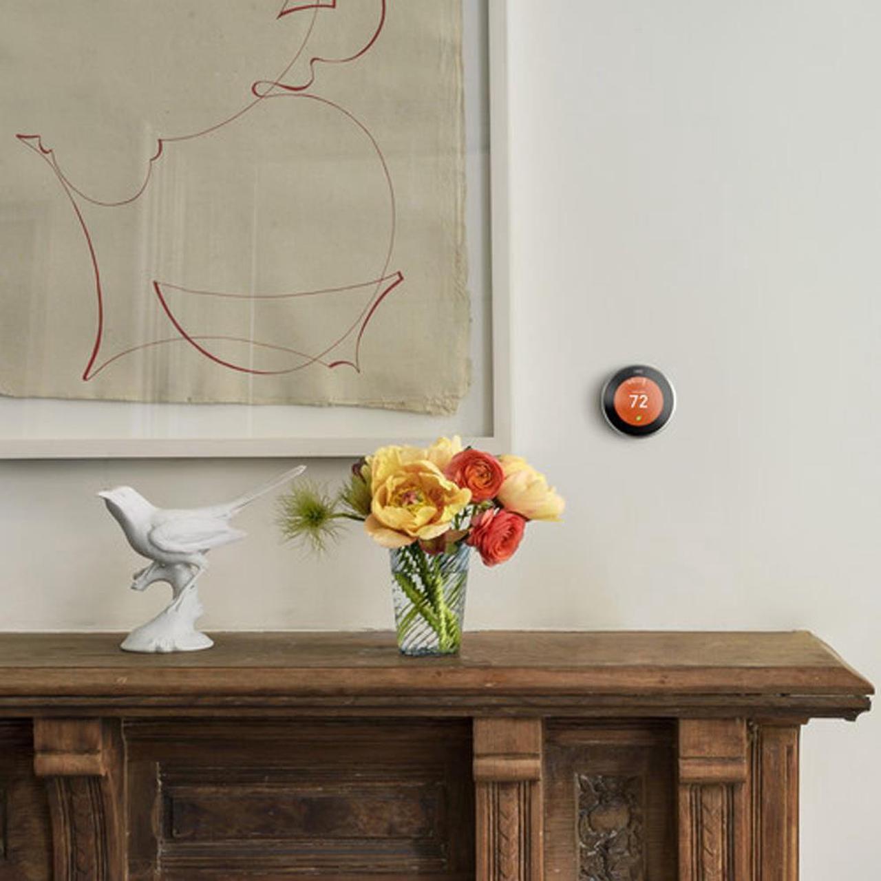 Alt view image 4 of 7 - Nest Learning Thermostat 3rd Gen (Stainless Steel) w/ 2 Pack Wifi Smart Plug