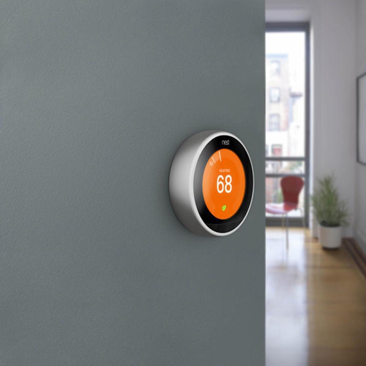 Alt view image 3 of 7 - Nest Learning Thermostat 3rd Gen (Stainless Steel) w/ 2 Pack Wifi Smart Plug