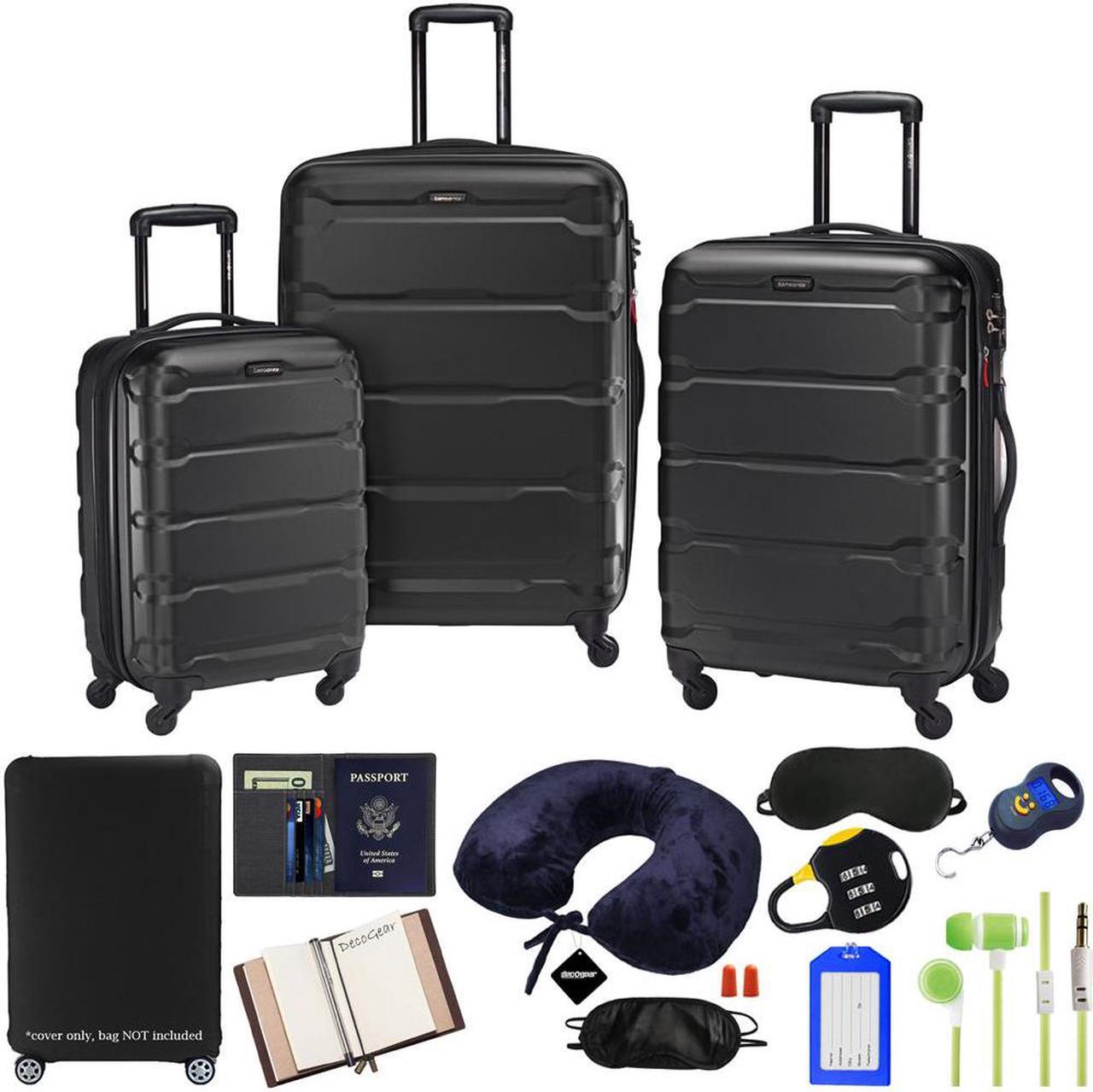 Main image of Samsonite Omni Hardside Nested 3pc. Luggage Set, Black w/ 10pc Accessory Kit