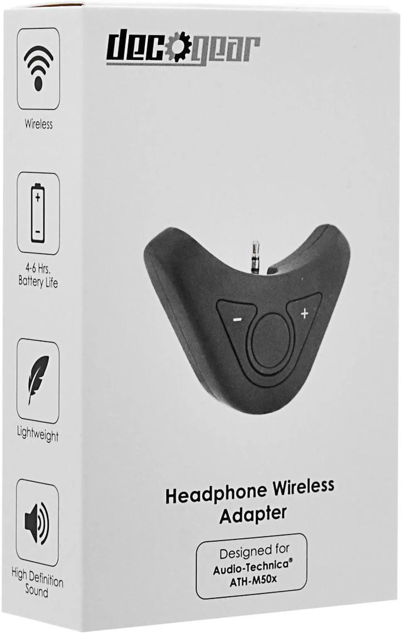 Alt view image 7 of 8 - Deco Gear Bluetooth Adapter/Amplifier for Audio Technica ATH-M50X Pro Studio Headphones