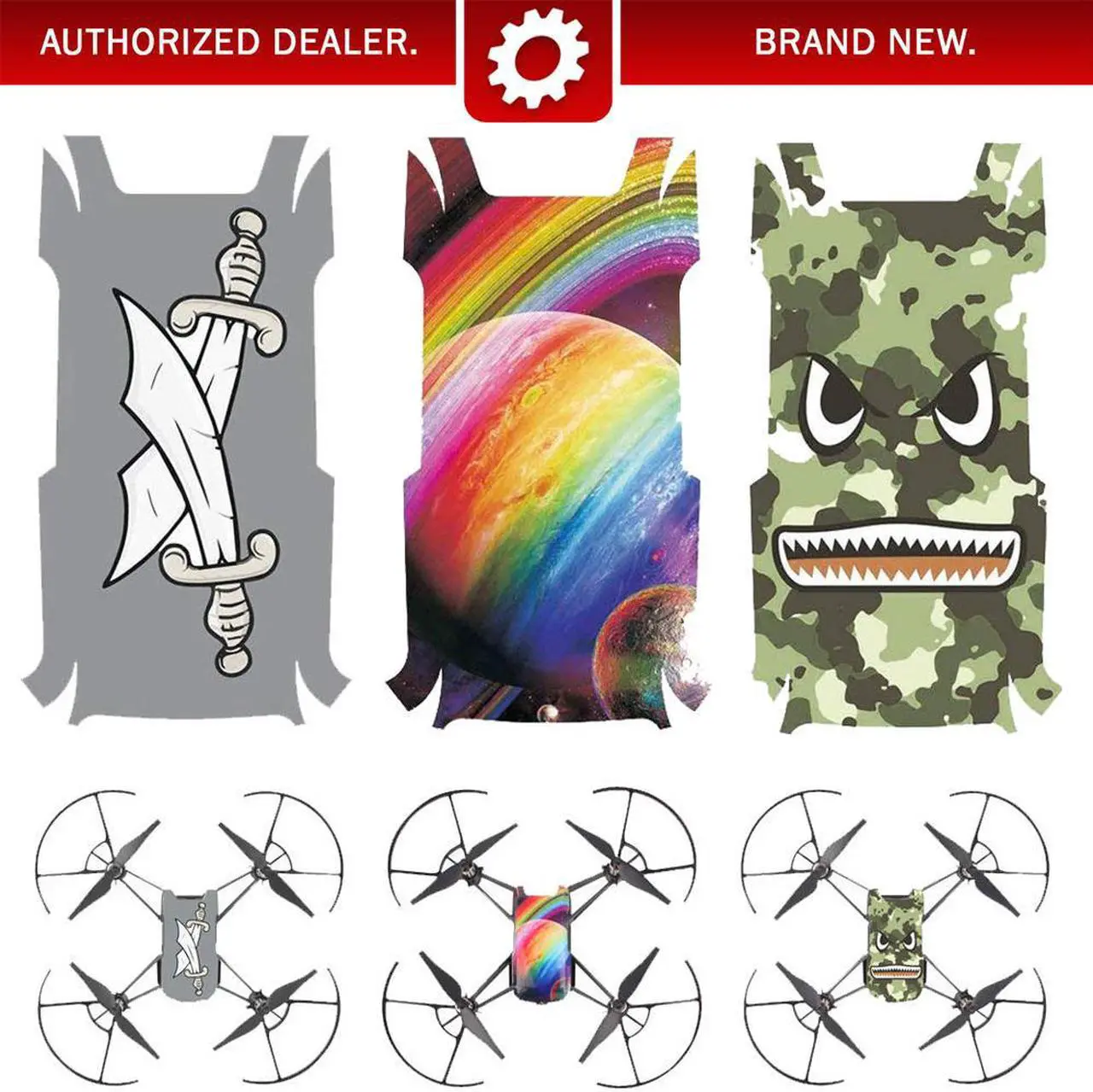 Main image of Deco Gear DJI Tello Body Skin Decals - pack of 3