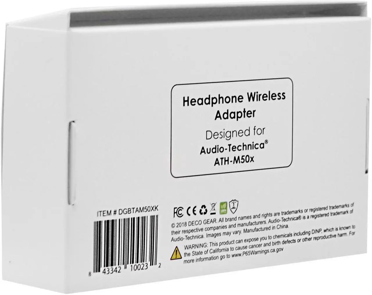 Alt view image 3 of 8 - Deco Gear Bluetooth Adapter/Amplifier for Audio Technica ATH-M50X Pro Studio Headphones
