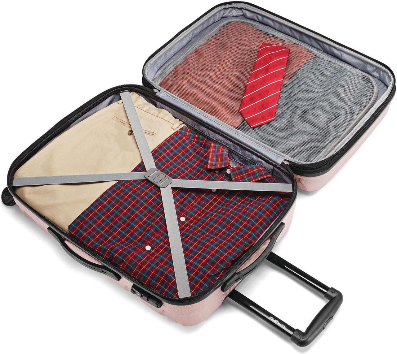 Alt view image 2 of 5 - Samsonite Omni 3 Piece Hardside Luggage Nested Spinner Set (20"/24"/28") Pink