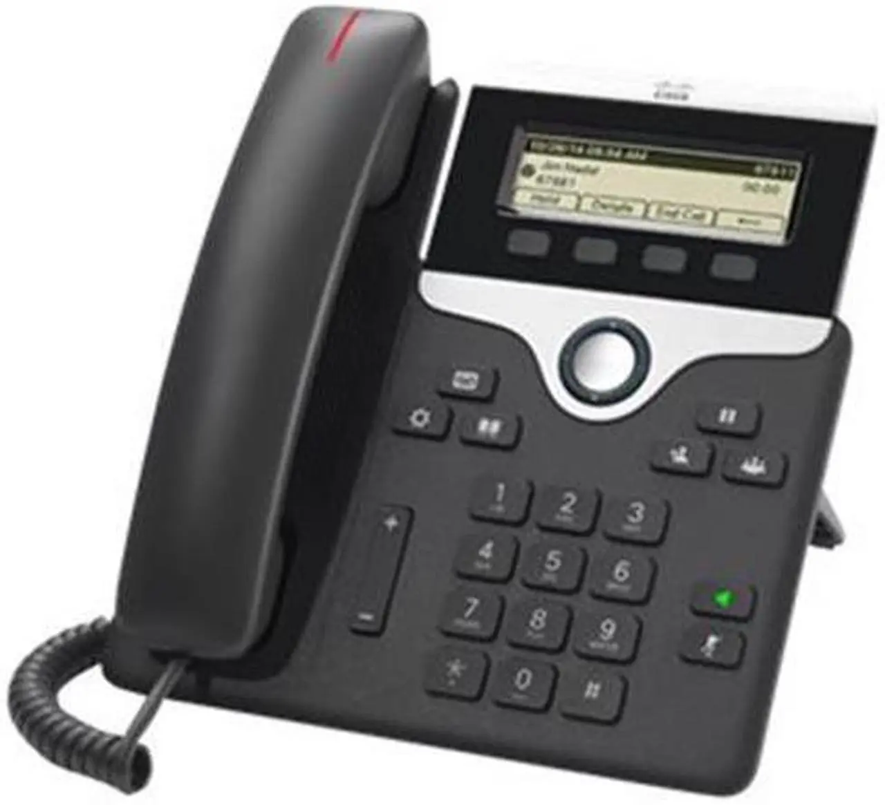 Alt view image 3 of 11 - Cisco - CP-7811-K9= - Cisco 7811 IP Phone - Cable - Wall Mountable - Charcoal - 1 x Total Line - VoIP - Caller ID - Speakerphone - 2 x Network (RJ-45) - PoE Ports - Monochrome - DHCP, SRTP, CDP, LDAP,
