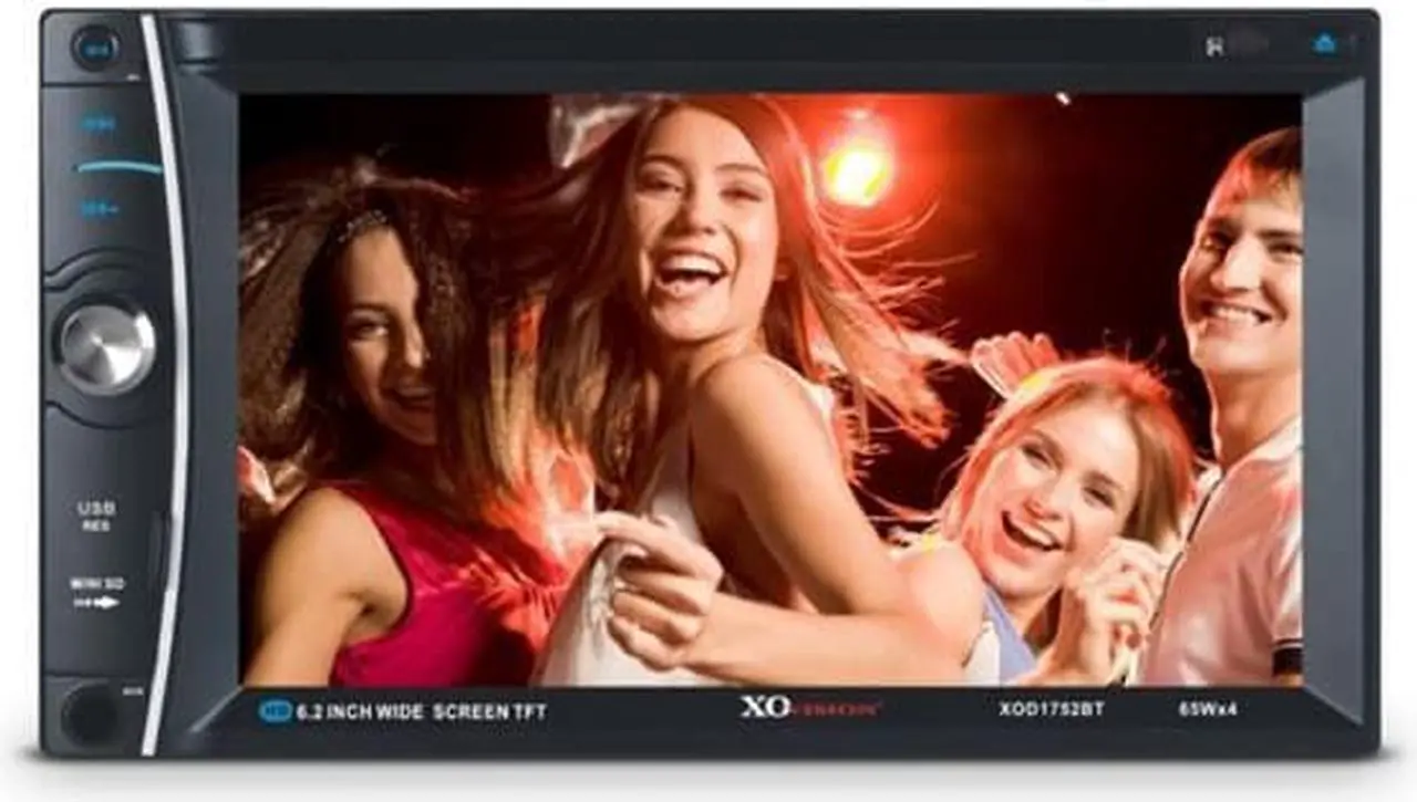 Alt view image 2 of 5 - XOVision XOD1752BT Car DVD Player - 6.2" Touchscreen LCD - Double DIN - 4 - DVD Video, DivX, Video CD - AM, FM - miniSD Card - Bluetooth - USB - Auxiliary Input - 800 x 480 - In-dash
