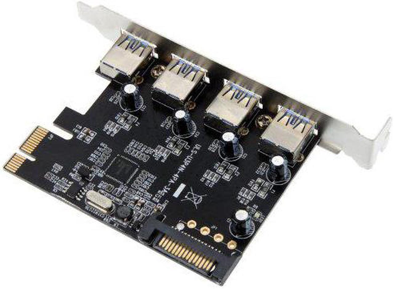 4-Port SuperSpeed USB 3.0 PCI-E PCI Express Card with 15-pin SATA Power Connector NEC uPD720201