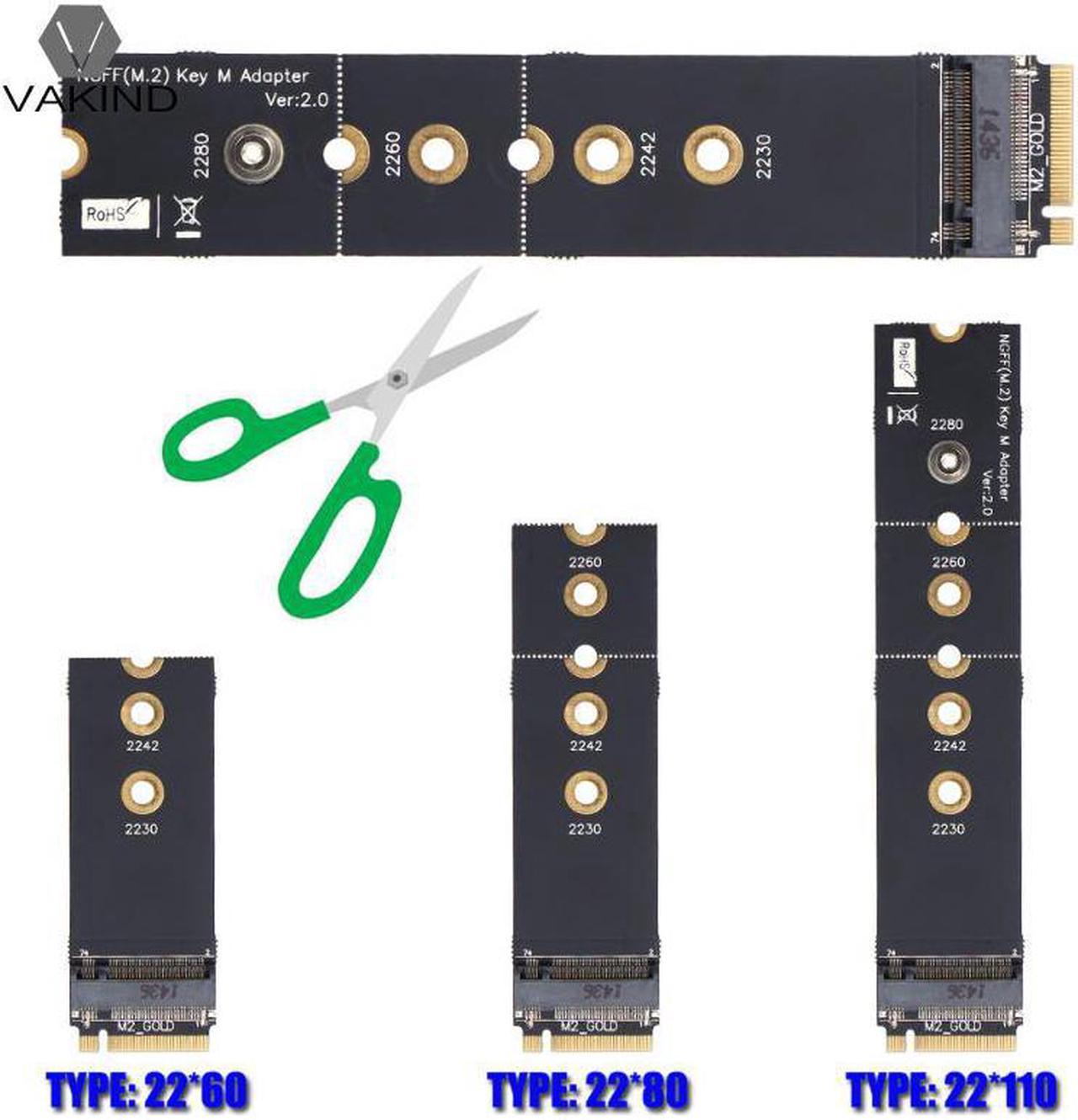 Flexiable 4 Layer PCB PCI-e PCI Express M.2 NGFF M Key Extender Adapter Converter with Screw Driver Support 2280 2260 22110