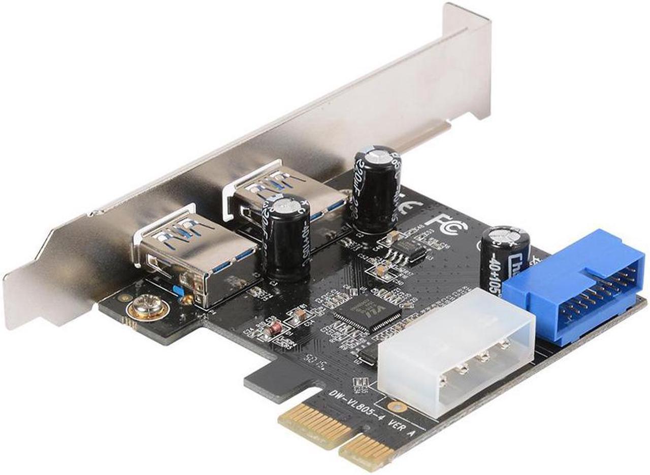 Desktop PCI-E to USB 3.0 Expansion Card With Interface USB 3.0 Dual Ports 20-pin Front Connector For Windows XP / Vista / 7 / 8