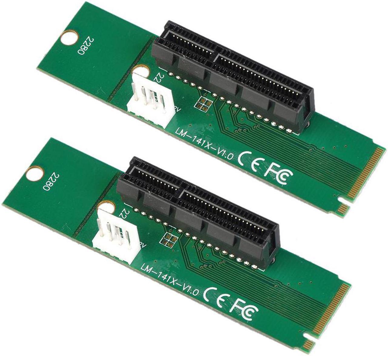 2 pcs/lot M.2 NGFF SSD Male to PCI-e Express 4X Female Converter Adapter Card NGFF to PCIe Riser Card for Bitcoin Mining